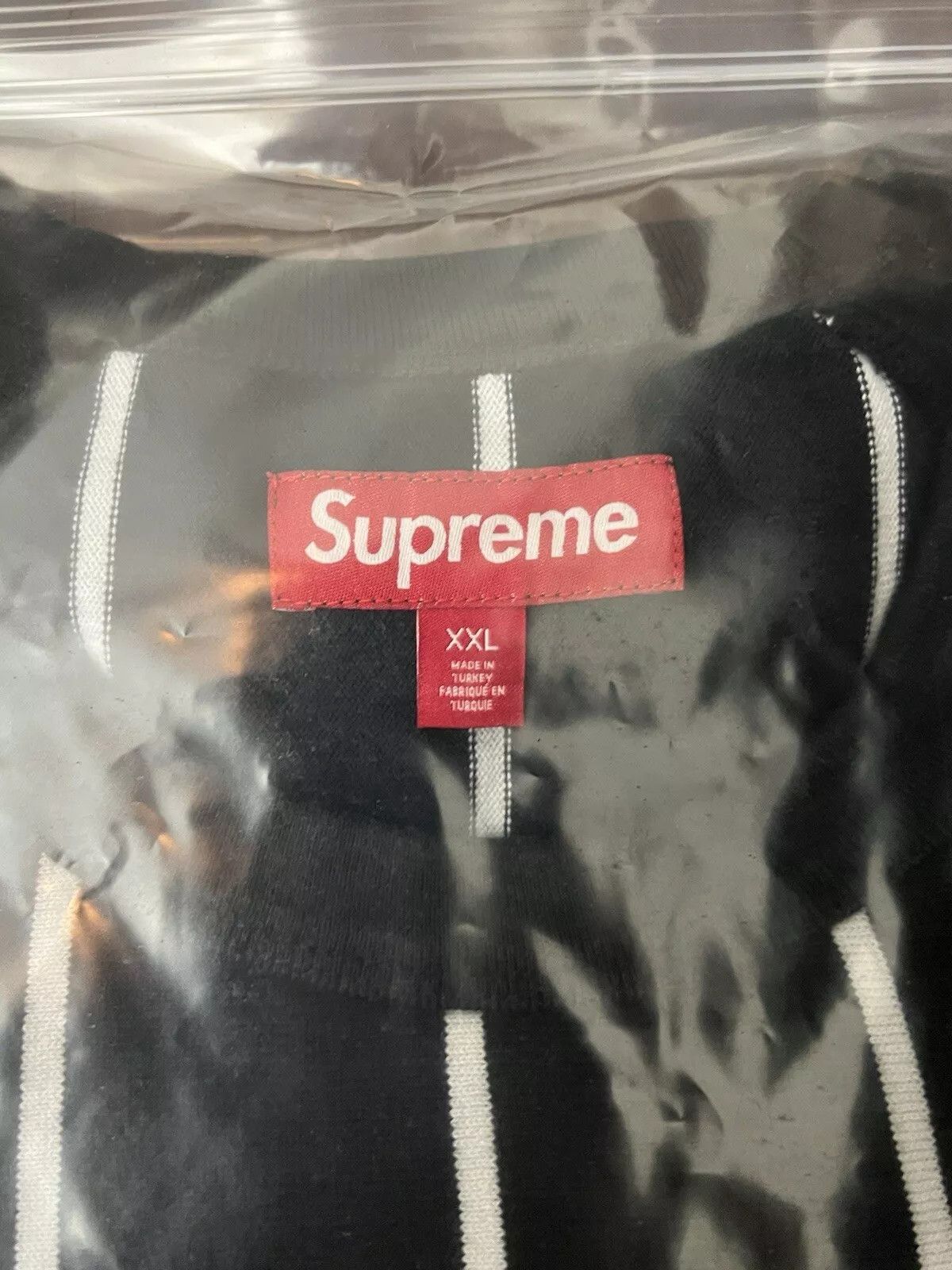 Supreme Supreme FW24 Stripe Raglan Longsleeve Top Black Size XXL New Size US XXL / EU 58 / 5 - 2 Thumbnail
