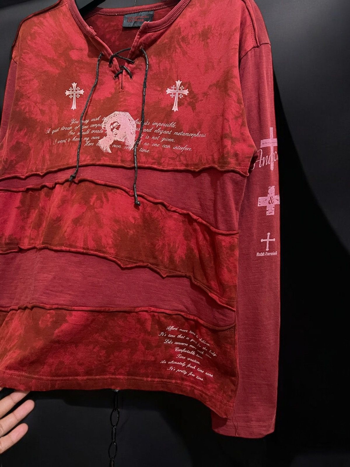 If Six Was Nine Japanese red blood poem long slevee tee Size US M / EU 48-50 / 2 - 3 Thumbnail