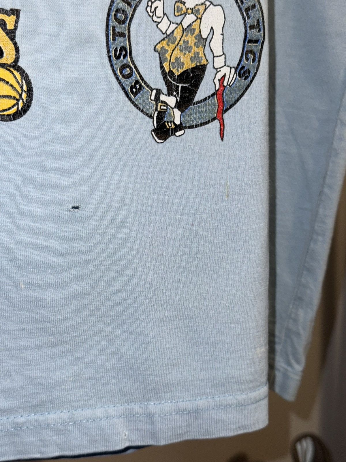 NBA × Vintage Vintage 90s Y2K NBA Multi-Team Logo T-Shirt Light Blue Size US XL / EU 56 / 4 - 9 Thumbnail