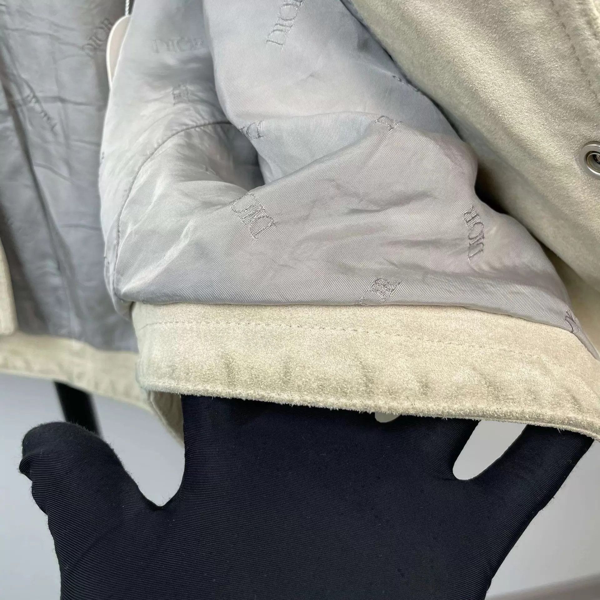 Dior Dior Men's Gray Leather Jacket 48 Size US M / EU 48-50 / 2 - 7 Thumbnail