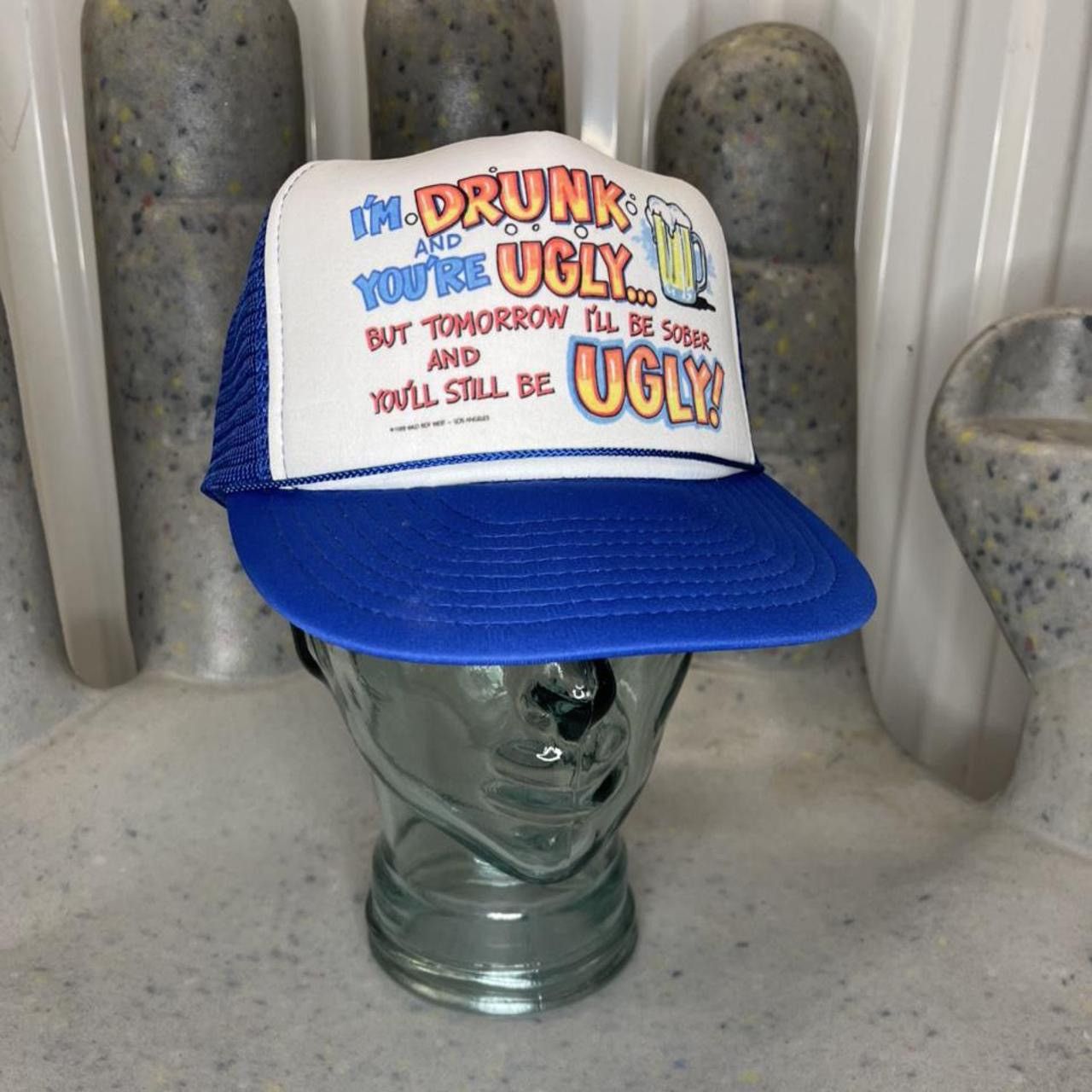 Vintage 1988 Vintage Drunk Trucker Hat Size ONE SIZE - 1 Thumbnail