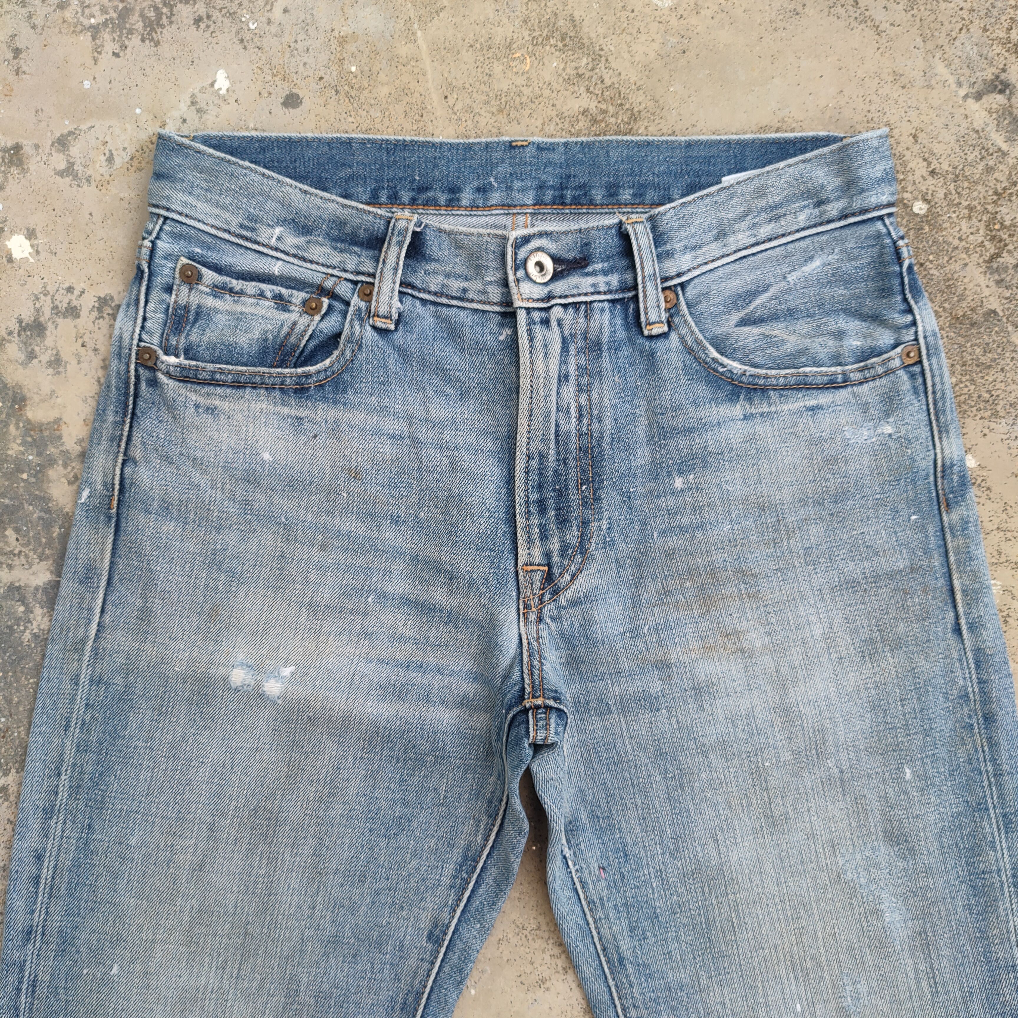 VINTAGE JAPANESE FADED DISTRESSED JEANS DENIM PANTS