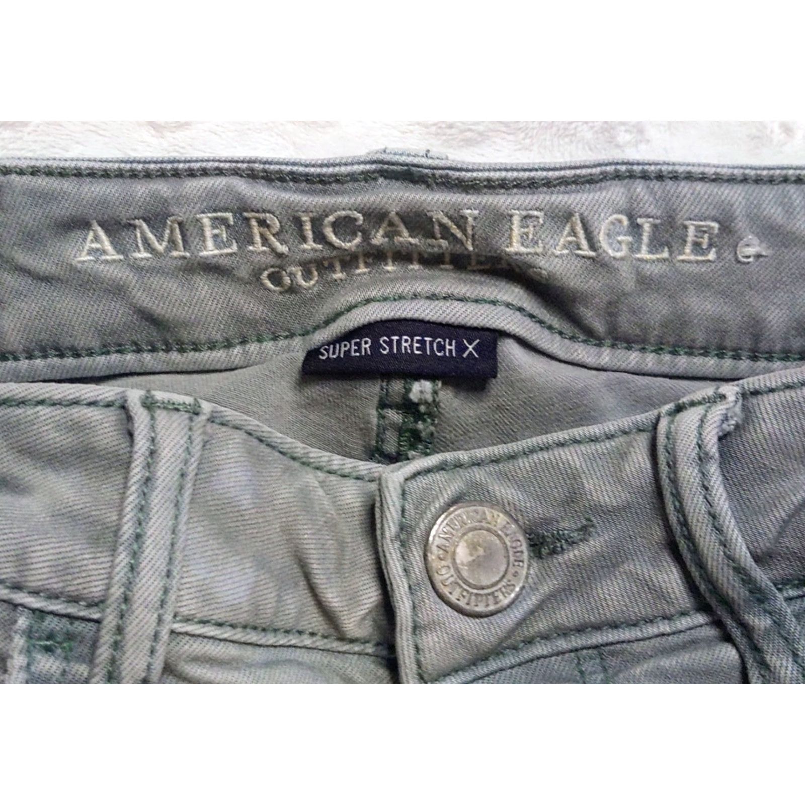American Eagle Outfitters American Eagle Gray Green Jegging Super Stretch Jeans Women's 0 XS 26x28 Size 25" / US 0 / IT 36 - 5 Thumbnail