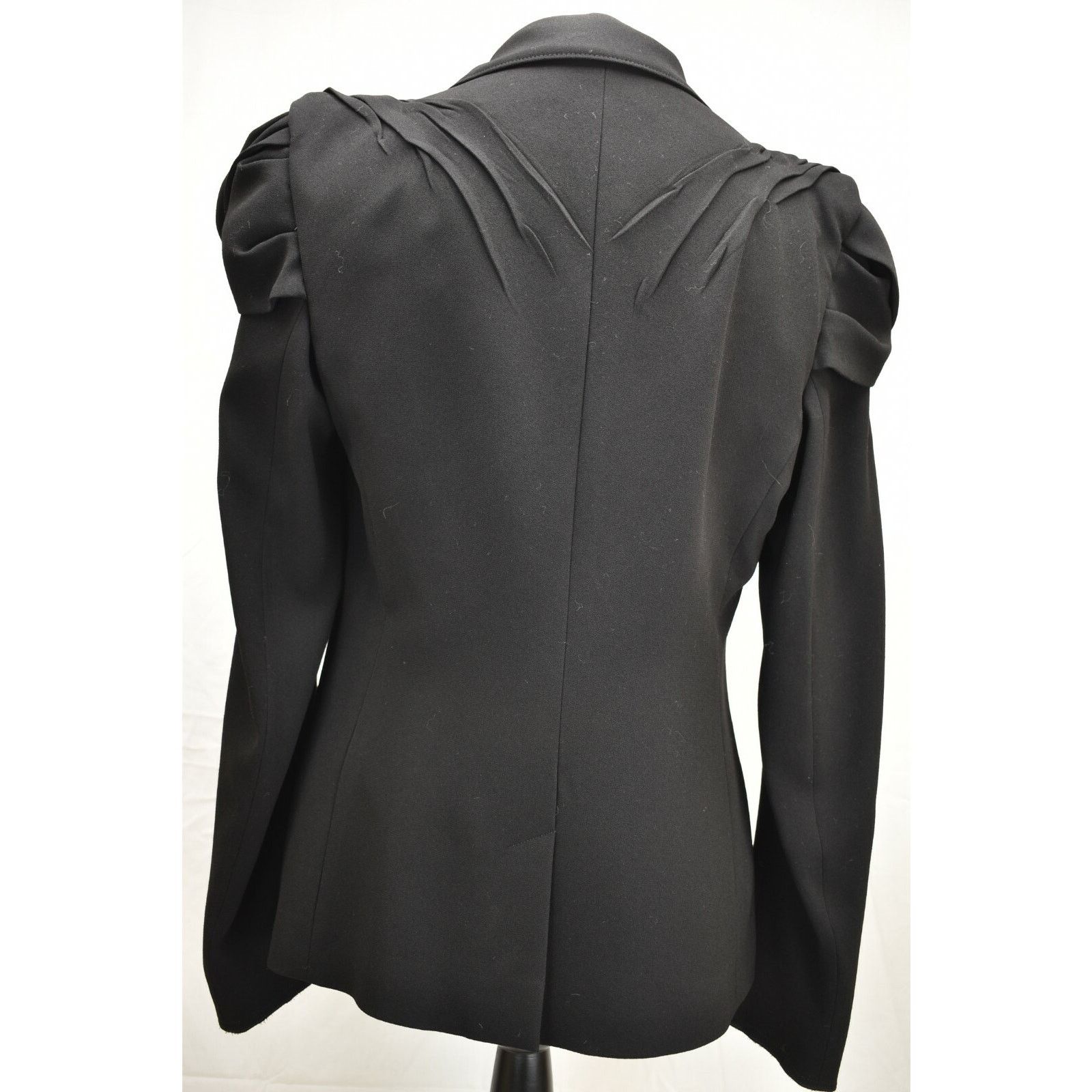 Prada PRADA P5585 BLACK ACETATE LONG SLEEVE TOP JACKET 46 ITALY Size L / US 10 / IT 46 - 4 Thumbnail