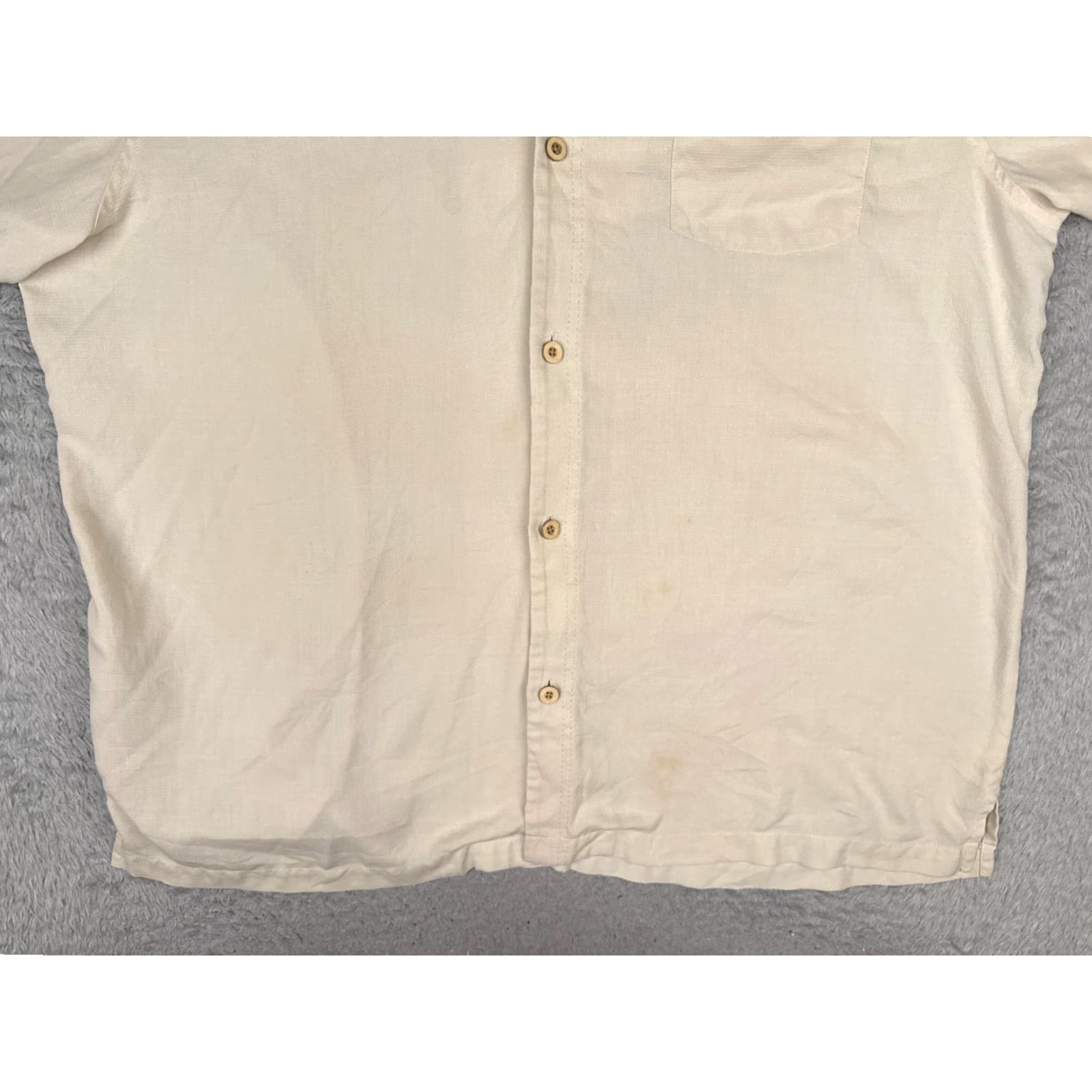 Tommy Bahama Tommy Bahama Shirt Men 2XL Ivory Silk Button-Up Hawaiian Aloha Beach Resort Casual Mens Size US XXL / EU 58 / 5 - 5 Thumbnail