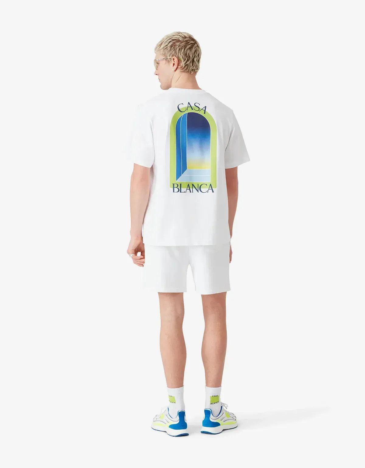 Casablanca Casablanca White & Lime Arches Short Sleeve T‑Shirt Size US XXL / EU 58 / 5 - 4 Thumbnail