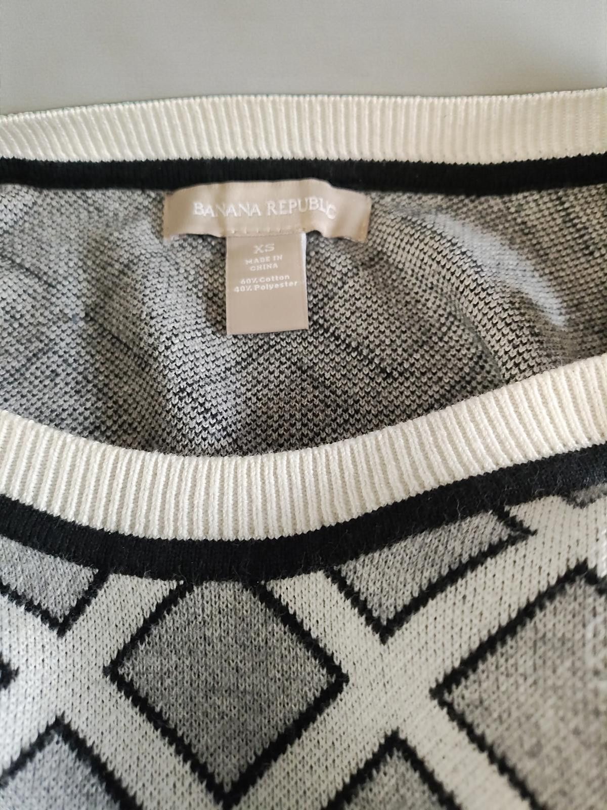 Banana Republic Banana Republic XS Diamond-Pattern Sweater Size XS / US 0-2 / IT 36-38 - 7 Thumbnail