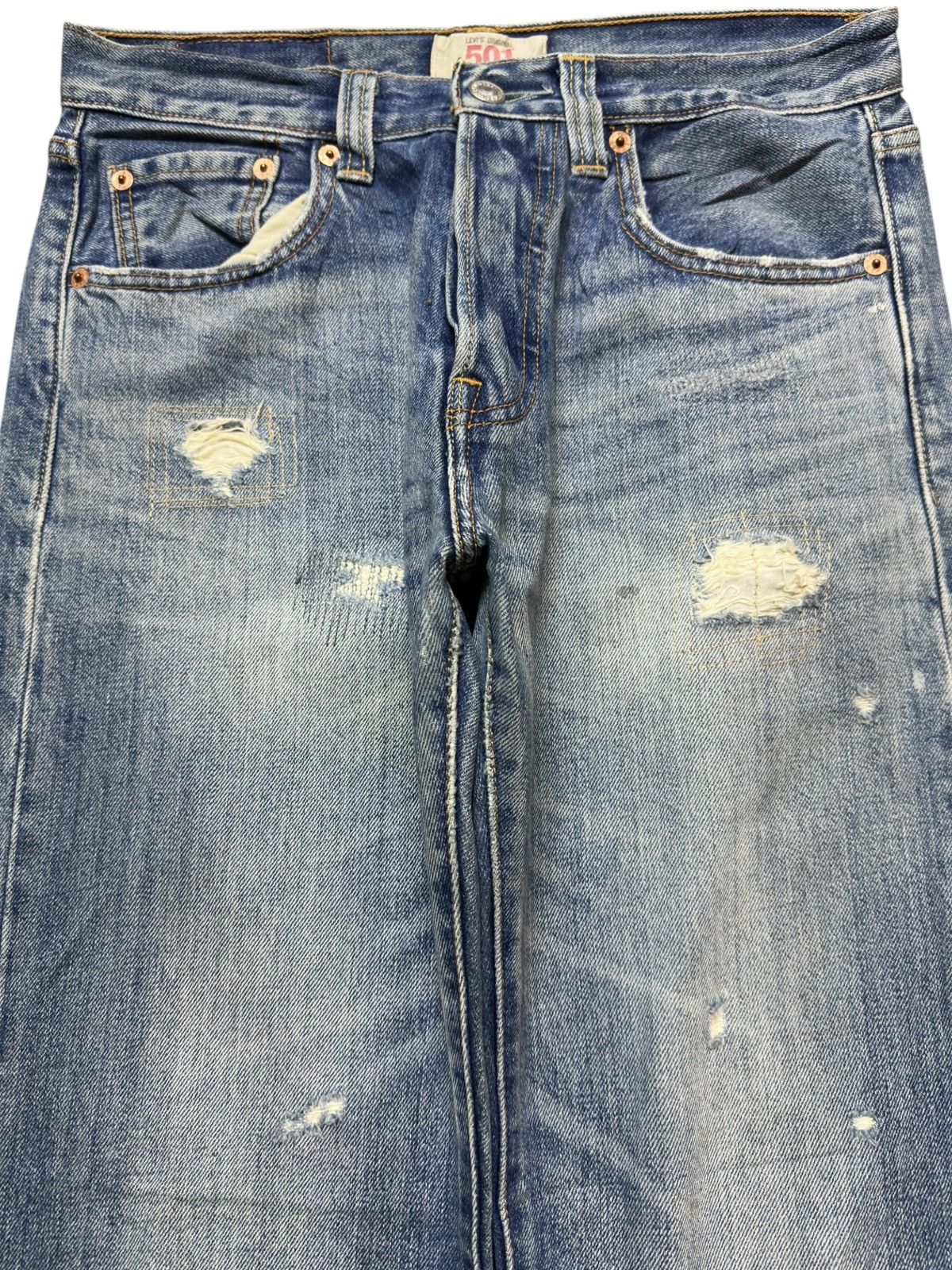 Levi's Vintage Levi’s 501 Faded Ripped Distressed Denim Size US 28 / EU 44 - 2 Thumbnail