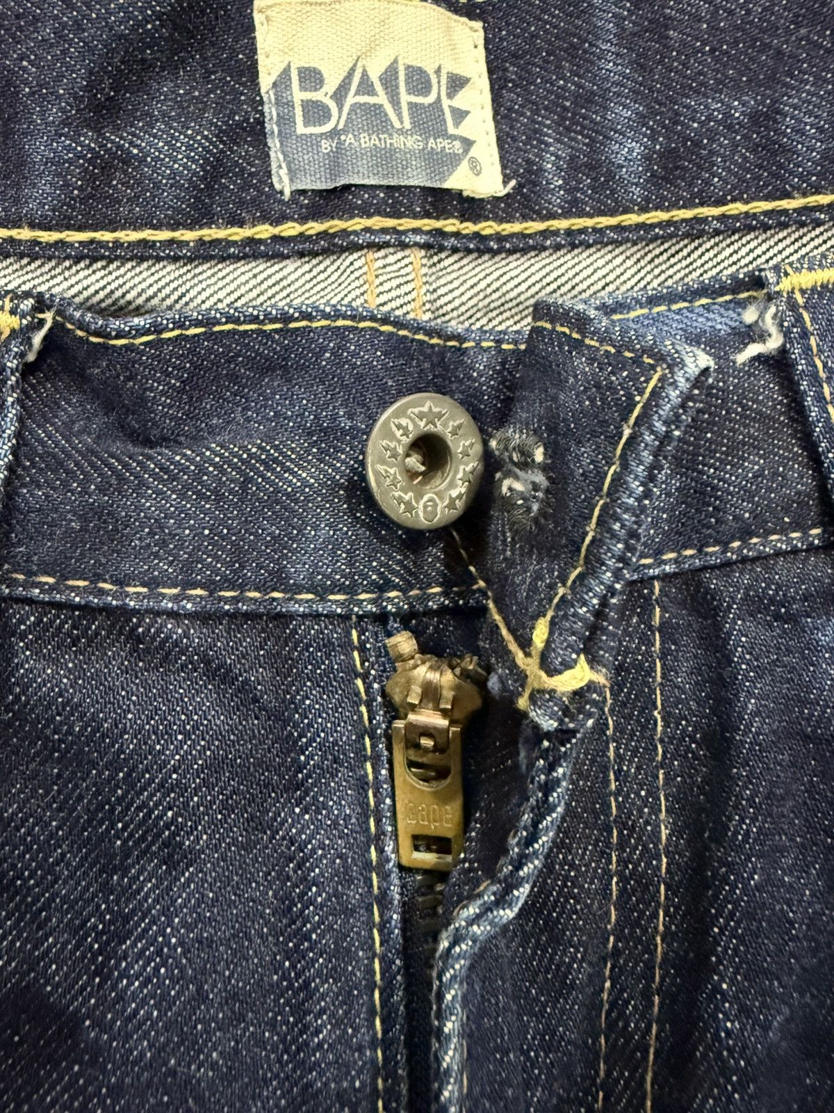 Bape a bathing ape big logo denim jeans Size US 36 / EU 52 - 4 Thumbnail
