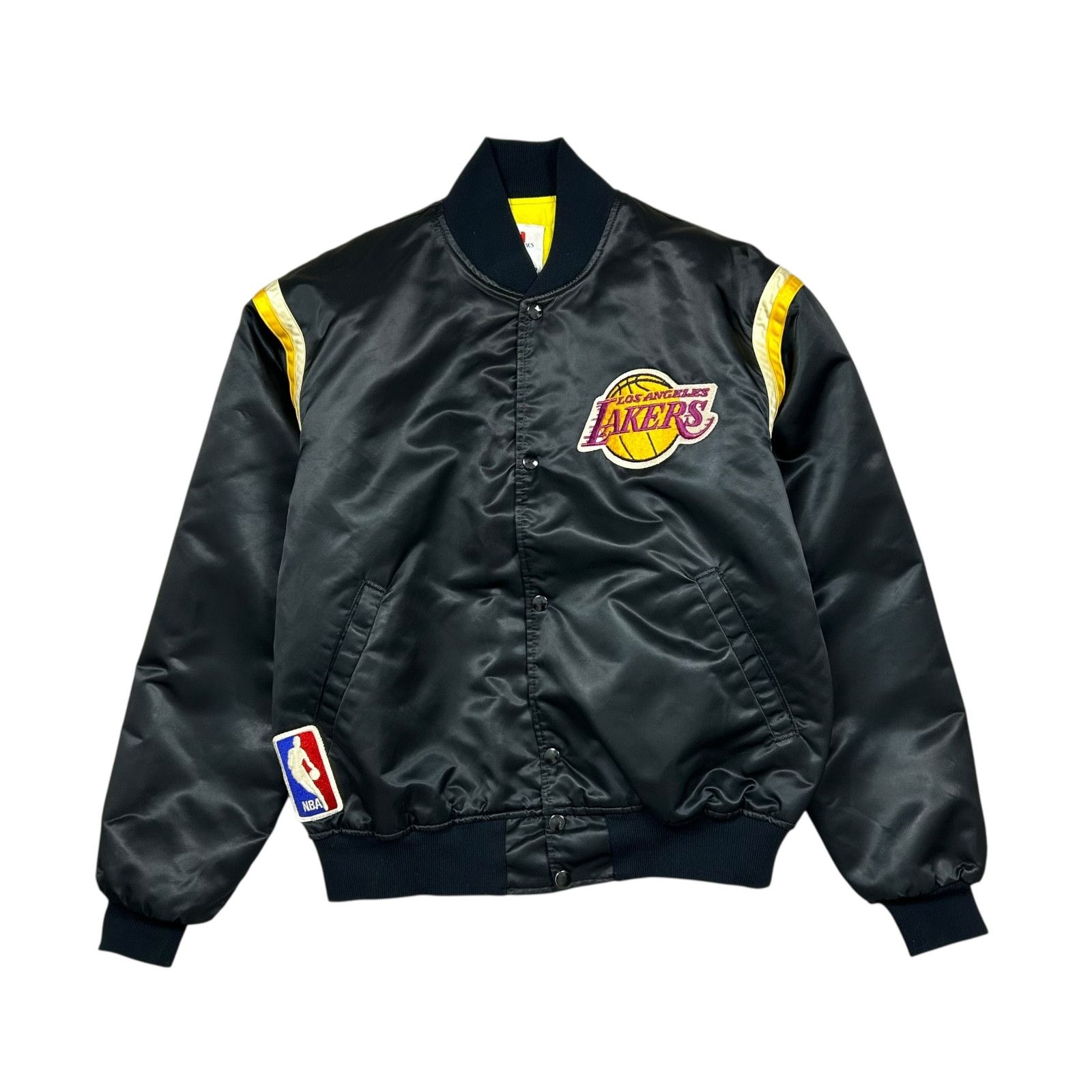 NBA VTG 90s LOS ANGELES LAKERS STARTER SATIN JACKET BOMBER Size US L / EU 52-54 / 3 - 1 Thumbnail