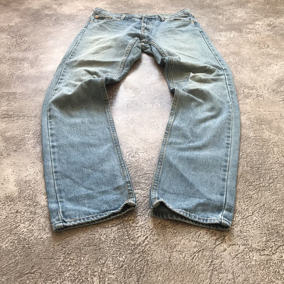 Vintage Vintage 90s Thrashed Distressed Low Rise Flared Jeans Y2K 27 Size US 27 - 1 Thumbnail