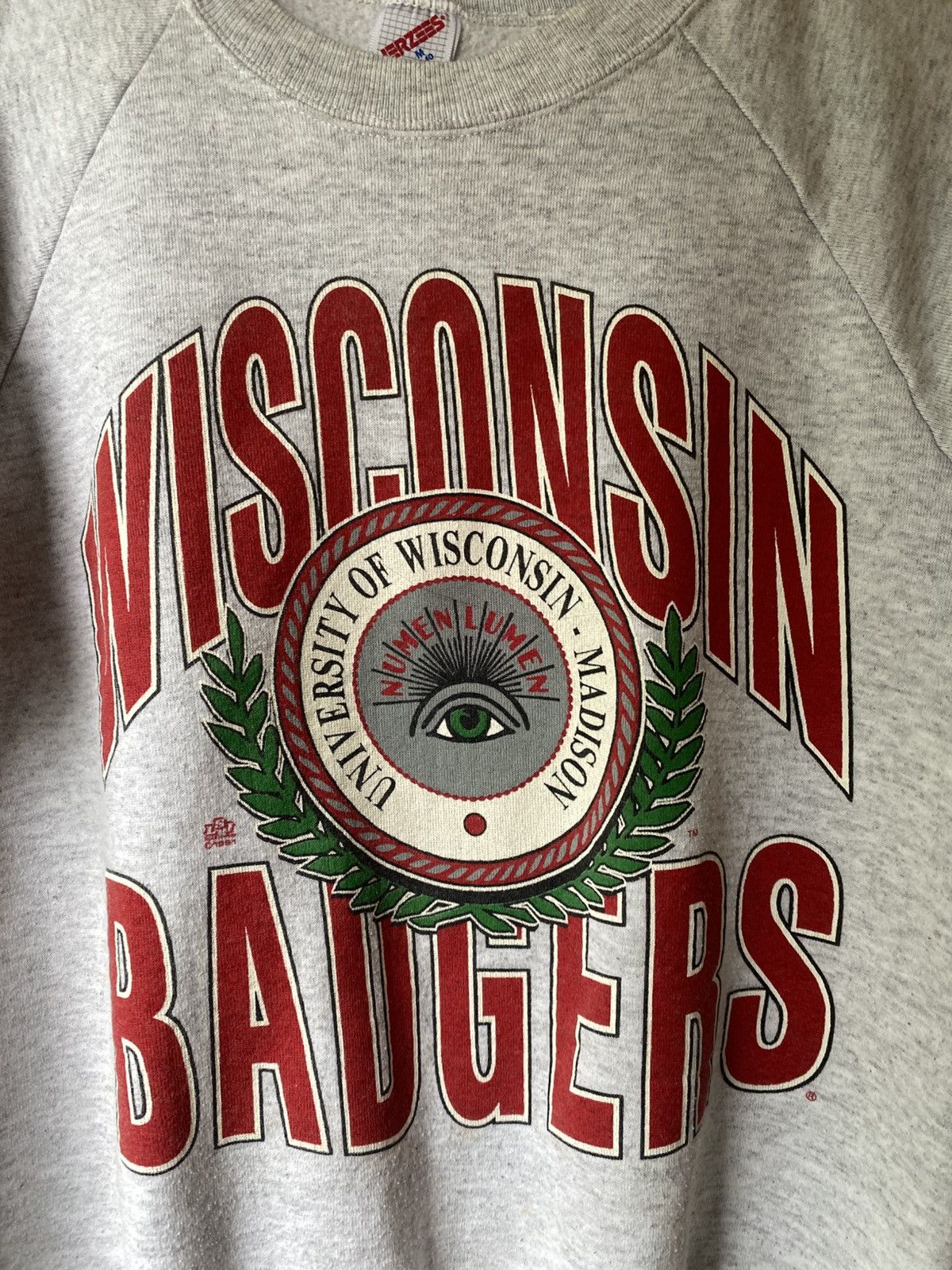 Jerzees 90s Wisconsin Badgers Numen Lumen Eye Crewneck Jerzees Size US M / EU 48-50 / 2 - 6 Thumbnail