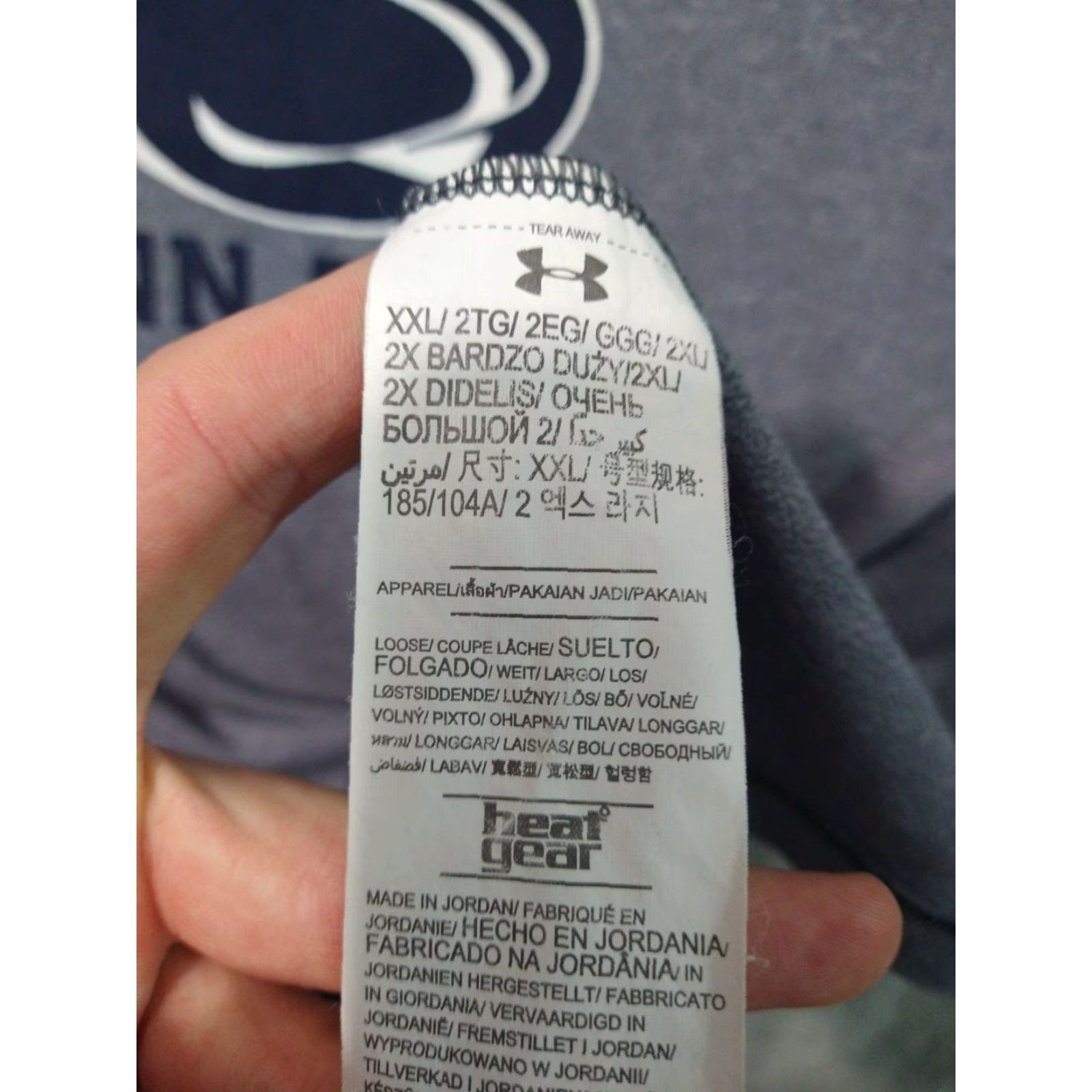 Under Armour Under Armour Shirt Mens 2XL Gray HeatGear Short Sleeve Penn State Shirt Size US XXL / EU 58 / 5 - 6 Thumbnail