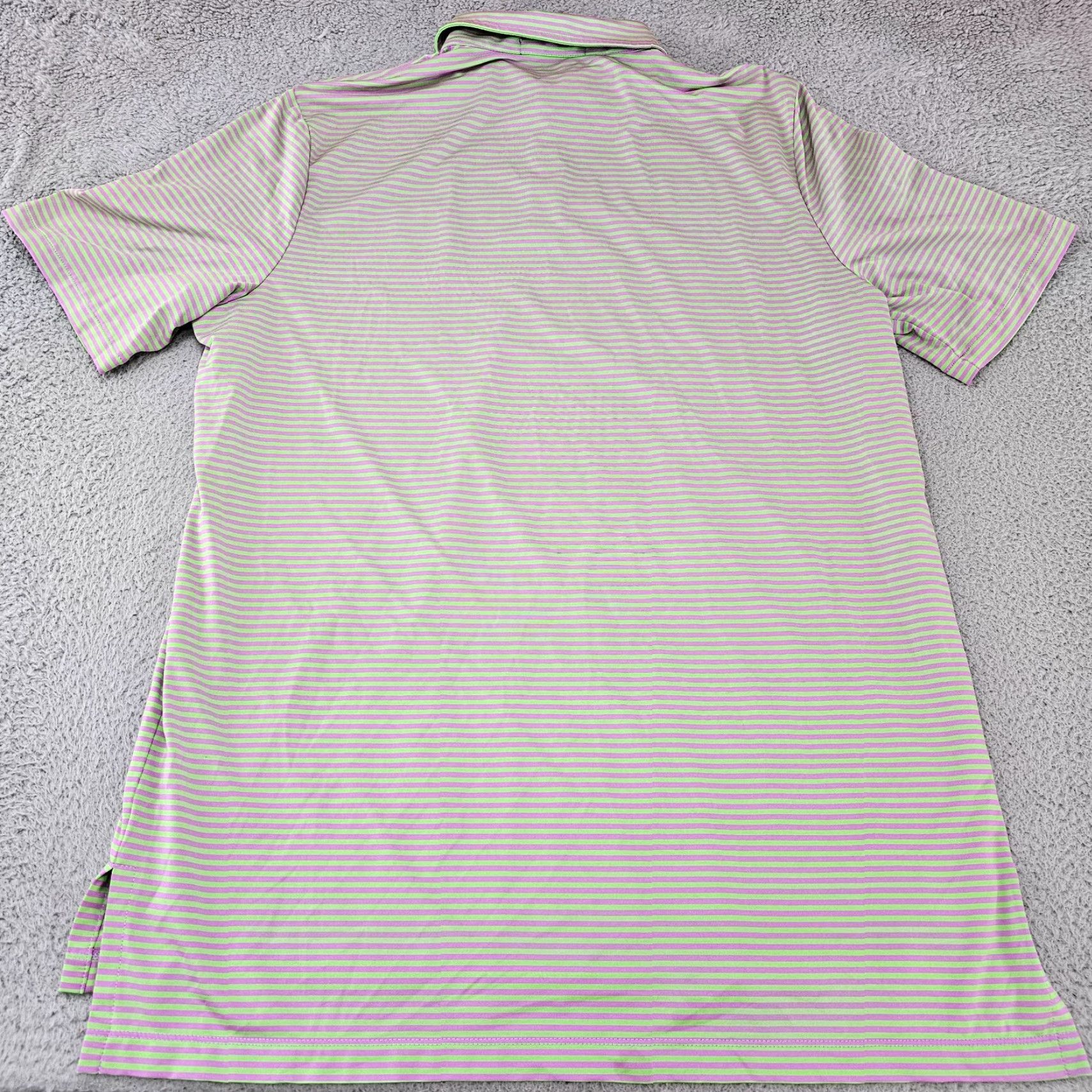 RLX Ralph Lauren RLX Ralph Lauren Polo Shirt Mens Large Pink Stripe Polo Size US L / EU 52-54 / 3 - 6 Thumbnail