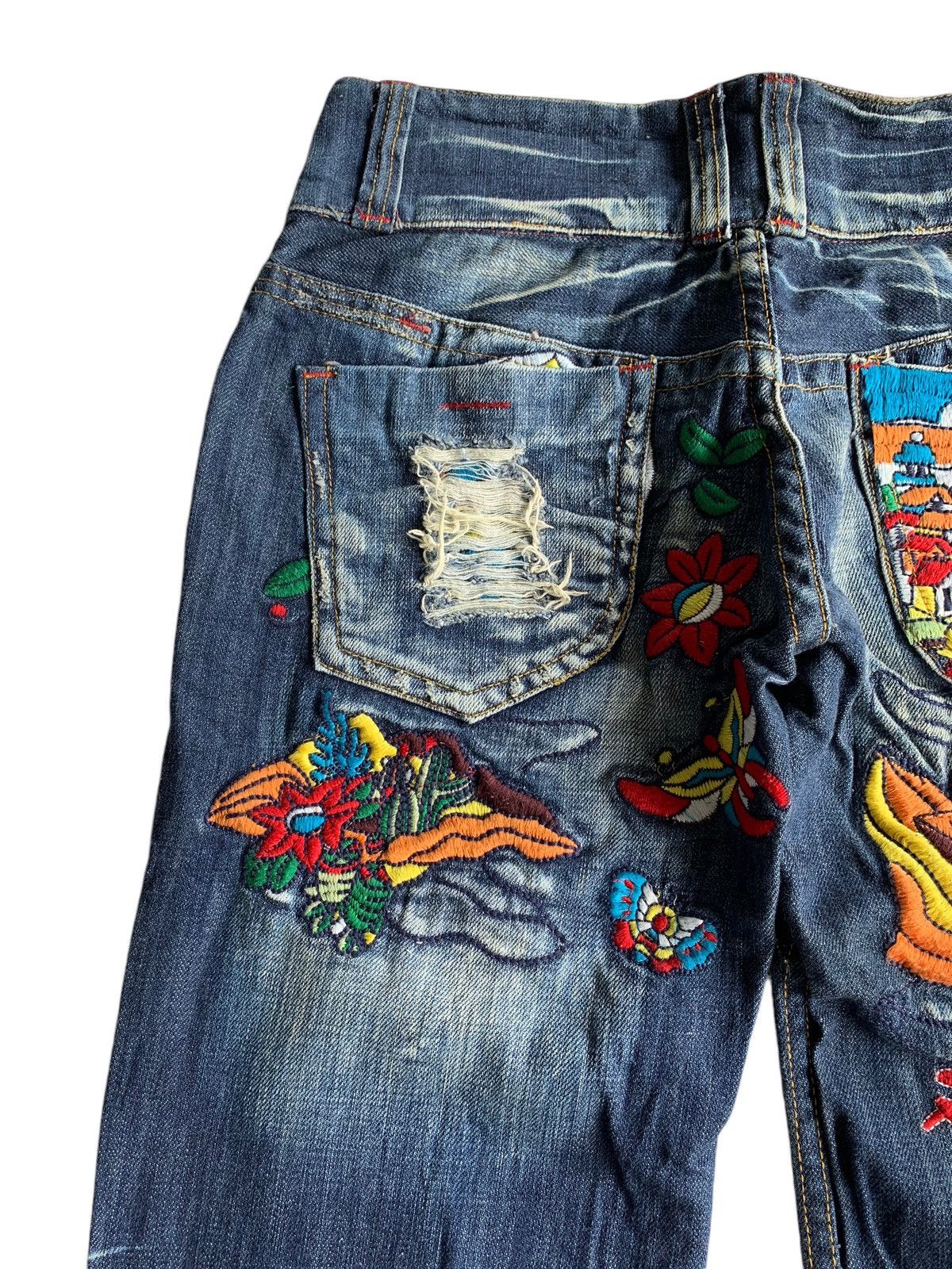 Tornado Mart FLARE RED PEPPER JAPANESE PUNK STYLE DISTRESSED DENIM🌈☠️ Size US 30 / EU 46 - 6 Thumbnail