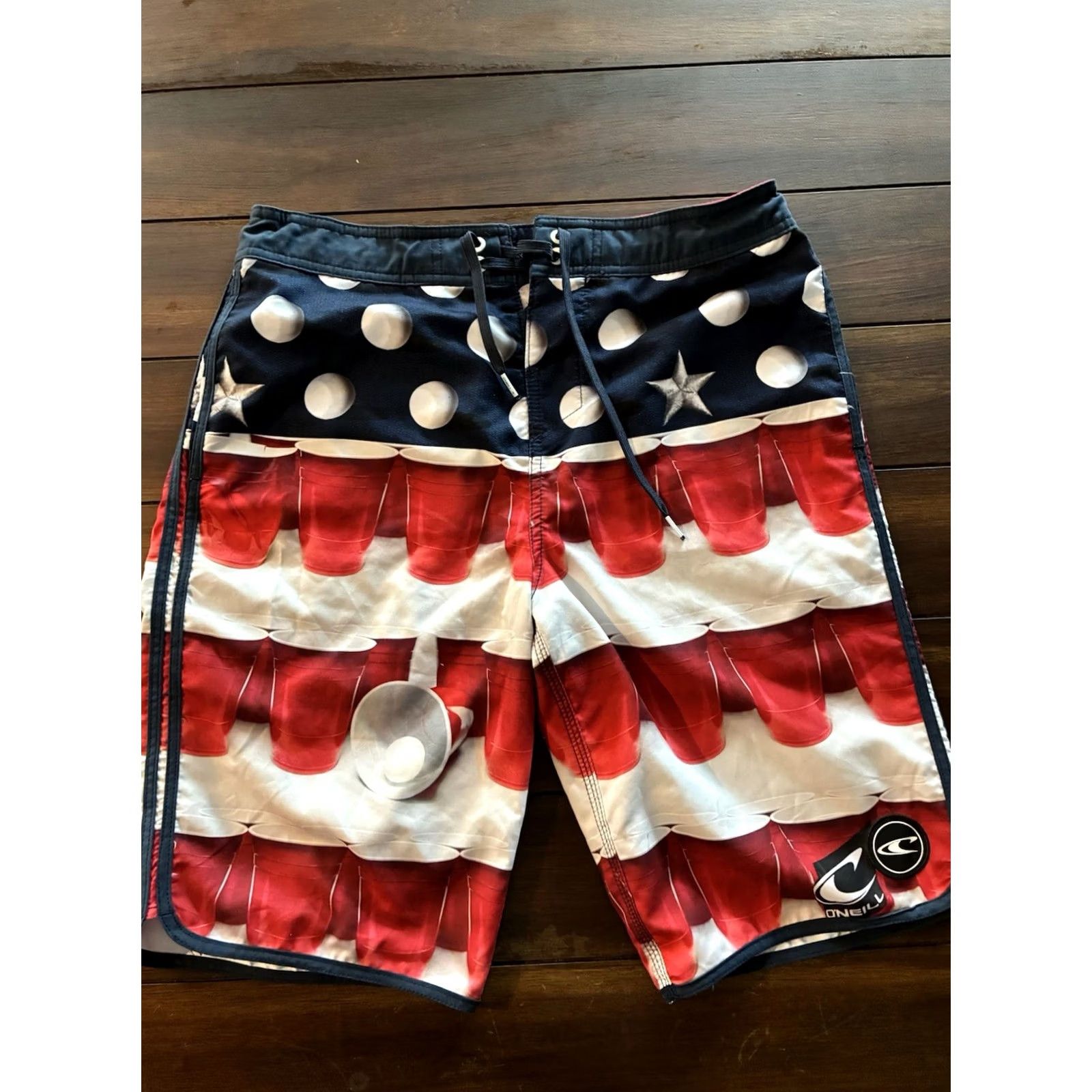 O'Neill O'Neill Boardshorts Mens 30 Swim Trunks Shorts Multicolor Solid Drawstring Outdoor 2000s Mens Size US 30 / EU 46 - 2 Thumbnail