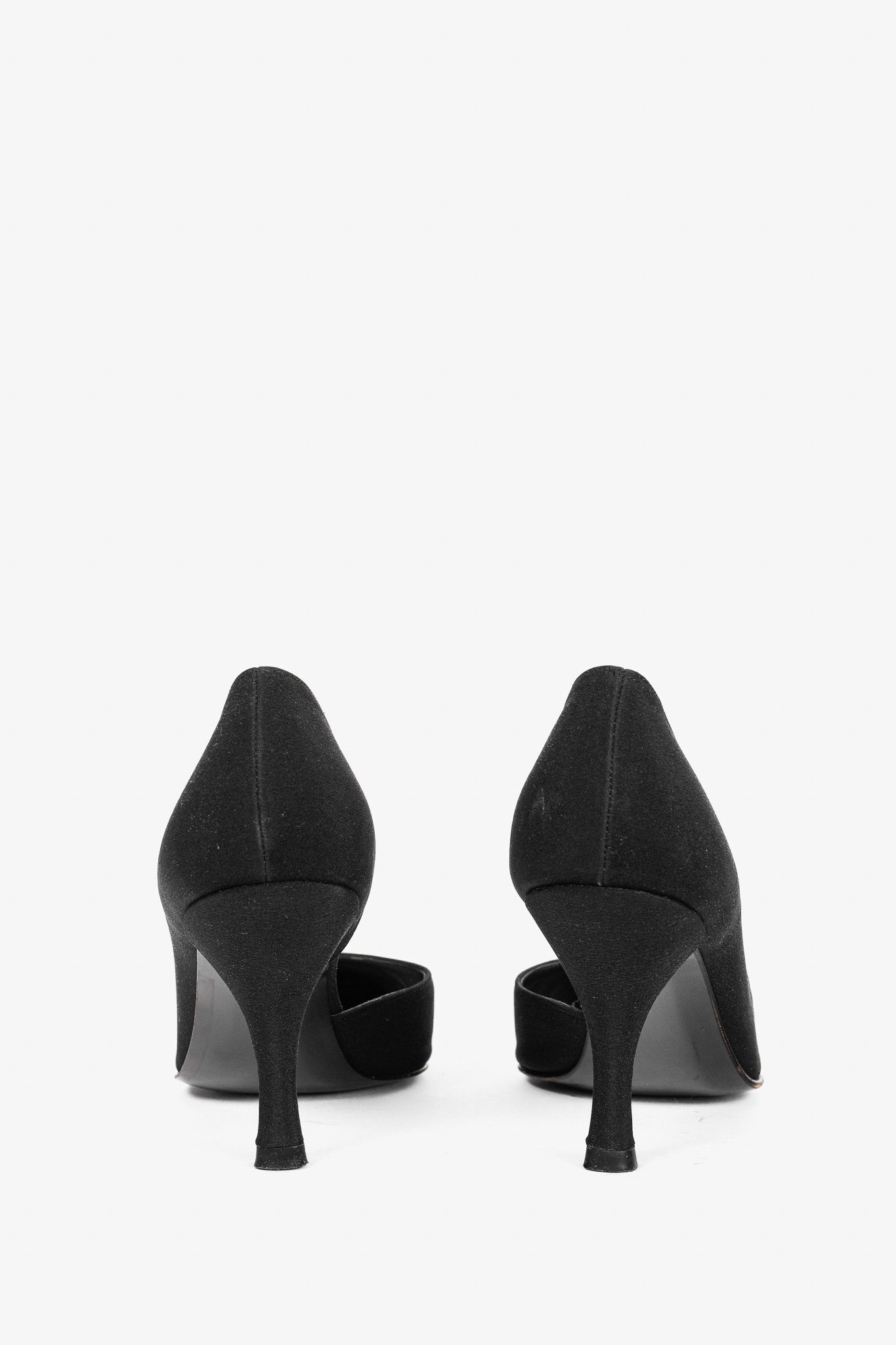 Stuart Weitzman Stuart Weitzman Black Fabric Pointed-Toe D'Orsay Pumps Size US 8 / IT 38 - 3 Thumbnail