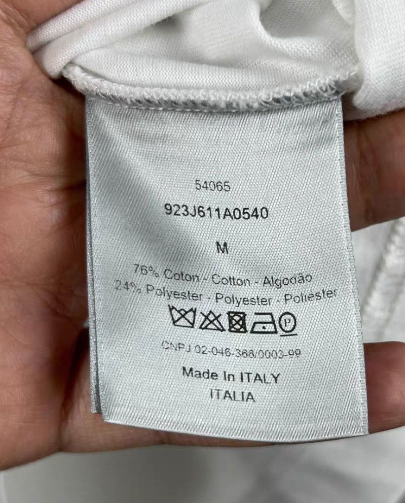 Dior Dior white distressed short sleeve T-shirt Size US M / EU 48-50 / 2 - 6 Thumbnail