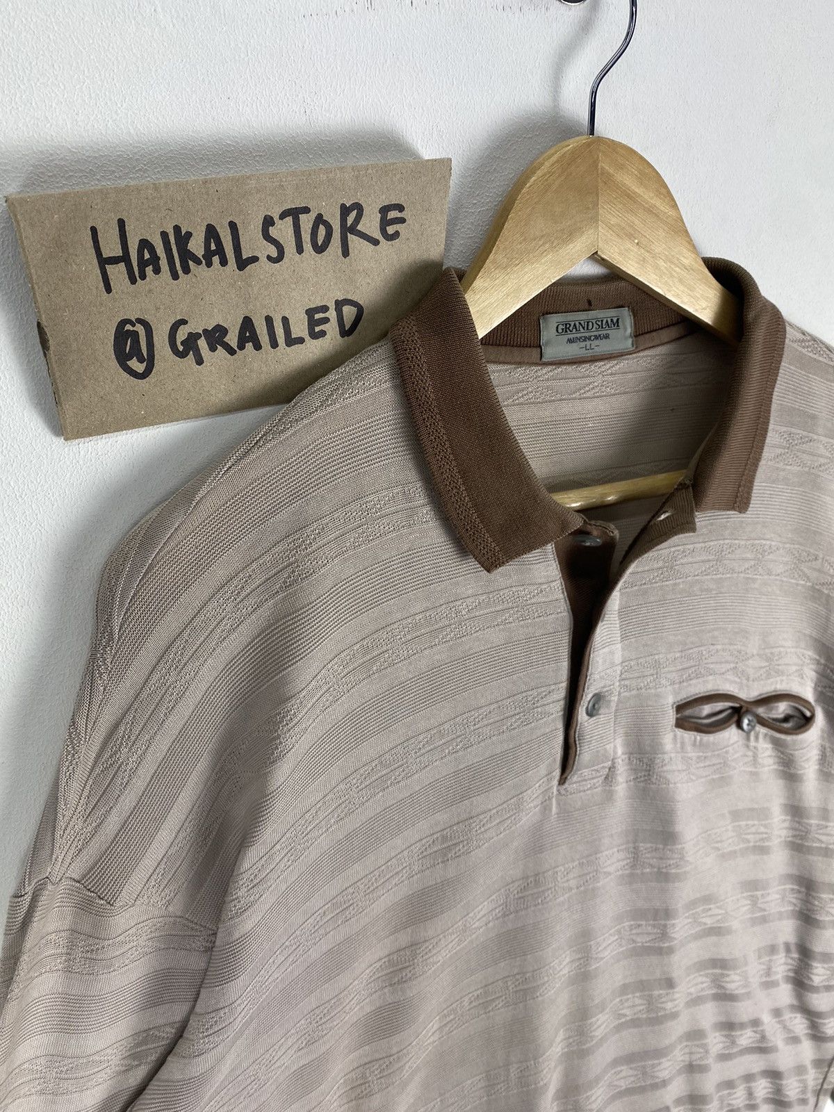 Aran Isles Knitwear Vintage 90’s Grand Slam Knit Polo Shirt striped Size US M / EU 48-50 / 2 - 2 Thumbnail