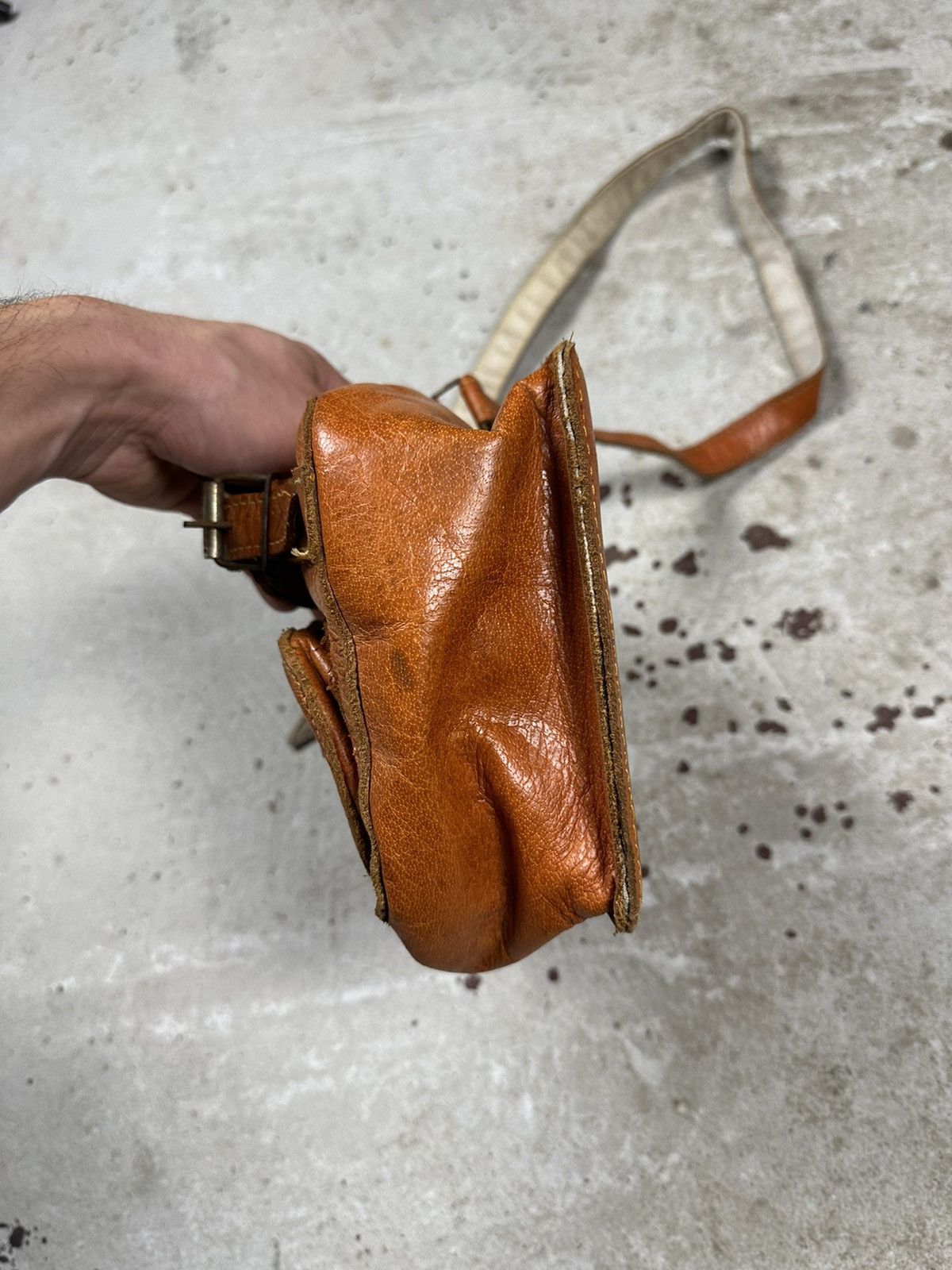 Other Vintage 90s Leather Messenger Crossbody Bag Utility Size ONE SIZE - 4 Thumbnail