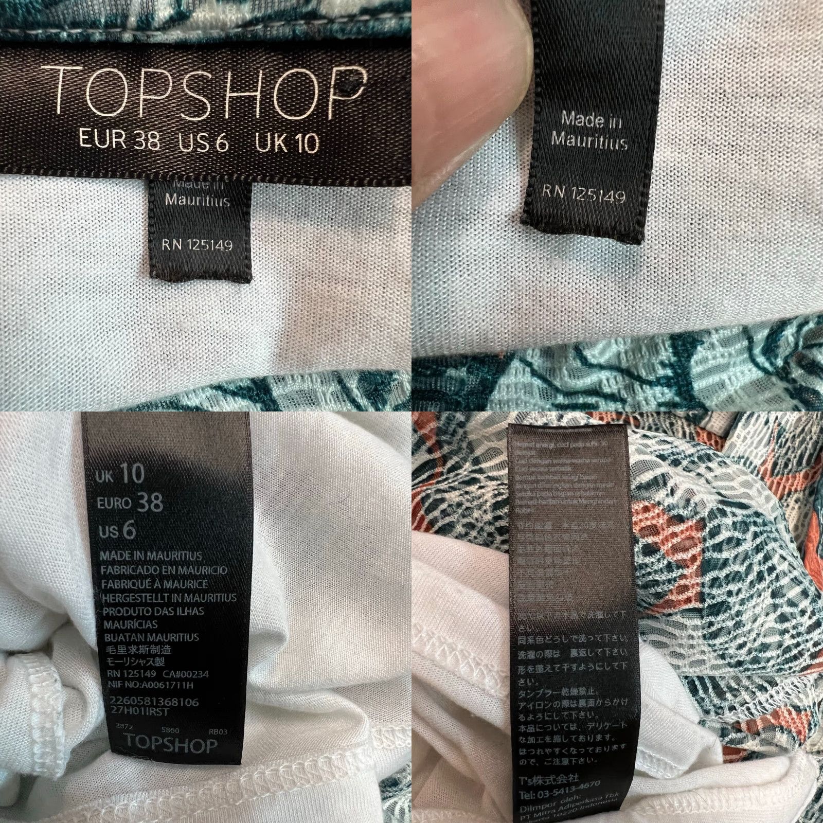 Topshop Top Shop Floral Pleated Skirt Size 6 Green Hi-Lo Asymmetrical Hem Maxi Side Slit Size M / US 6-8 / IT 42-44 - 8 Thumbnail
