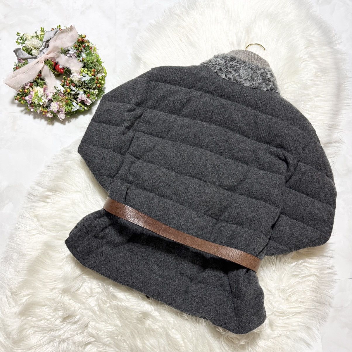 Fabiana Filippi Fabiana Filippi fur collar, belted Puffer Down jacket Size S / US 4 / IT 40 - 9 Thumbnail