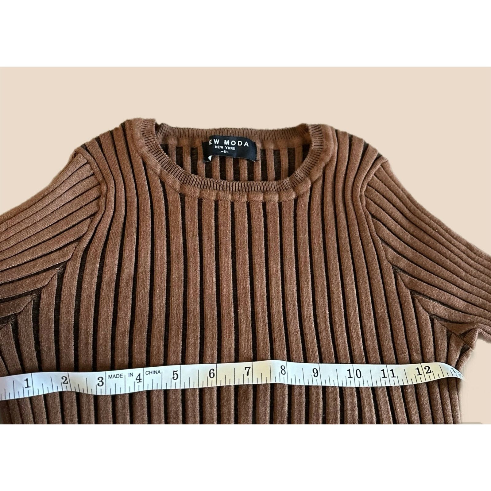 Other Few Moda Ribbed Bell Sleeve Sweater Blouse - Brown Size S / US 4 / IT 40 - 8 Thumbnail