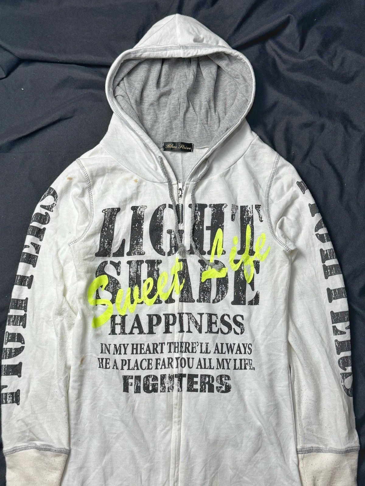 20471120 × Hysteric Glamour × Japanese Brand Japanese Poem Light Shade Hoodie Blue Gtrive Size M / US 6-8 / IT 42-44 - 2 Thumbnail