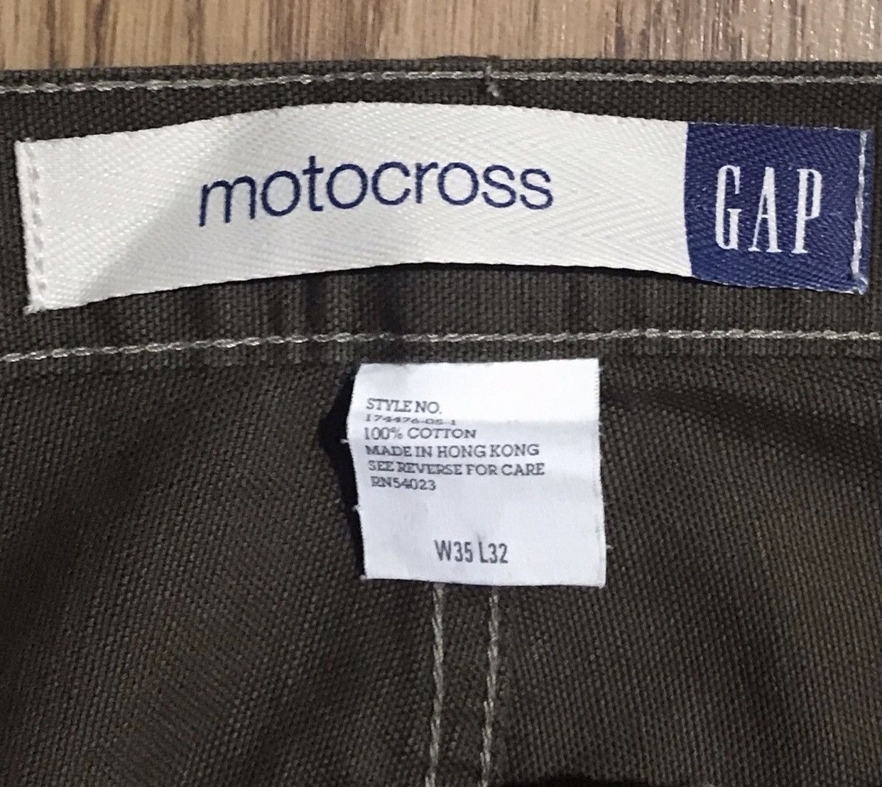 Gap Gap Retro Y2K Motocross Pants Size 35 Brown Denim Canvas Size US 35 - 4 Thumbnail