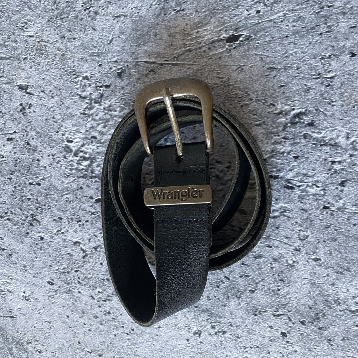 Leather × Vintage × Wrangler Vintage black leather belt Wrangler Size ONE SIZE - 3 Thumbnail