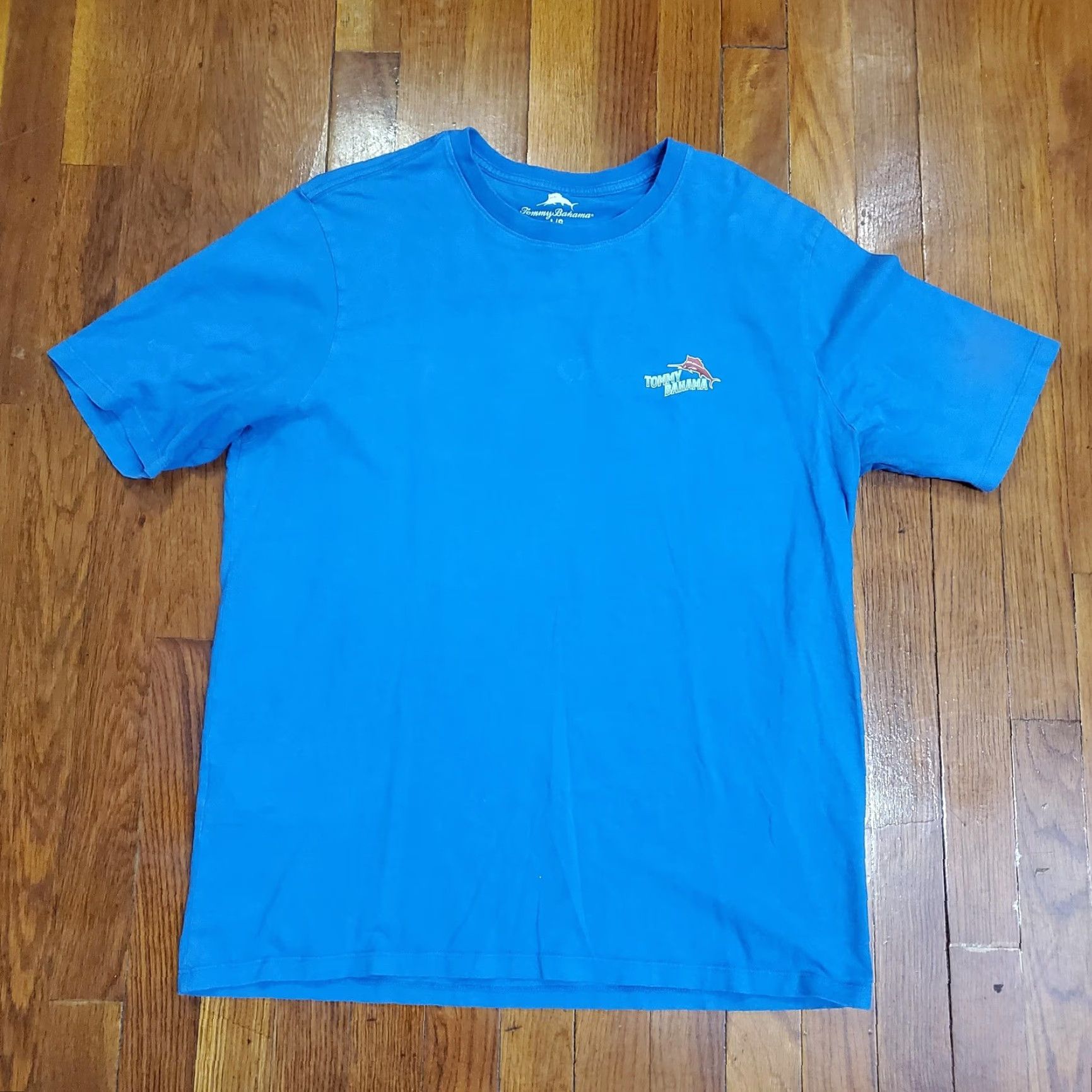 Tommy Bahama Tommy Bahama Shirt Mens T-Shirt Blue Scenic Drive Golf Graphic Cotton Short Sleeve Crewneck Graphic Print 100% Cotton L/Adult Large Mens Size US L / EU 52-54 / 3 - 3 Thumbnail