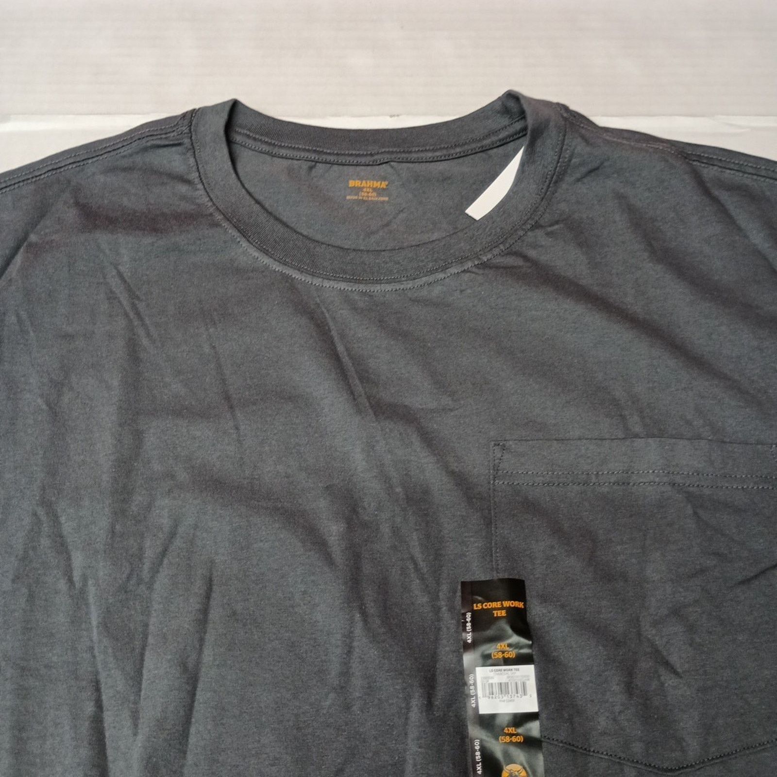 Other 2 Brahma Long Sleeve Work T-Shirt 4XL 58-60 Gray Pocket Tee Size US XXL / EU 58 / 5 - 4 Thumbnail