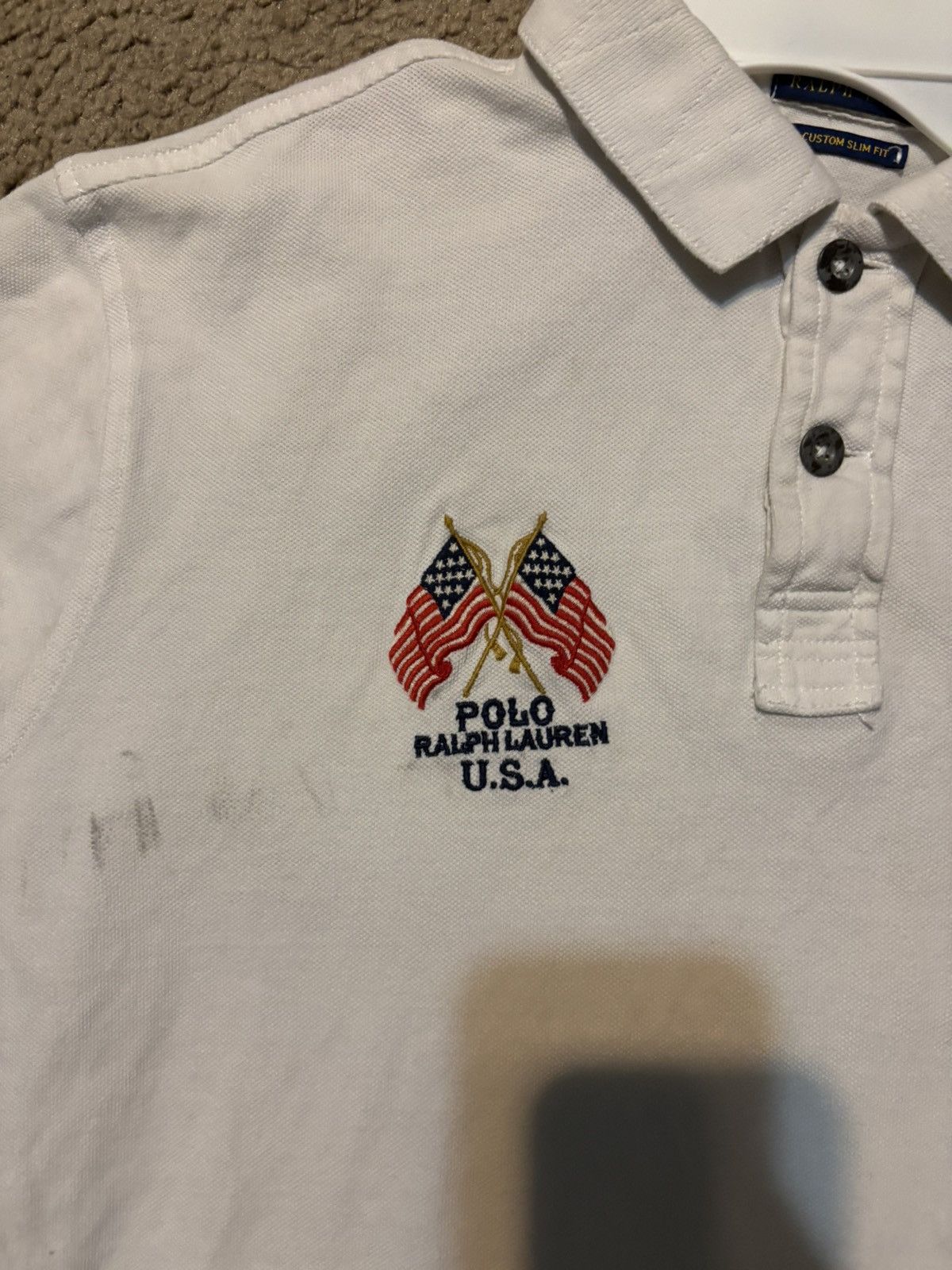 Polo Ralph Lauren White Polo RL short sleeve Size US L / EU 52-54 / 3 - 2 Thumbnail