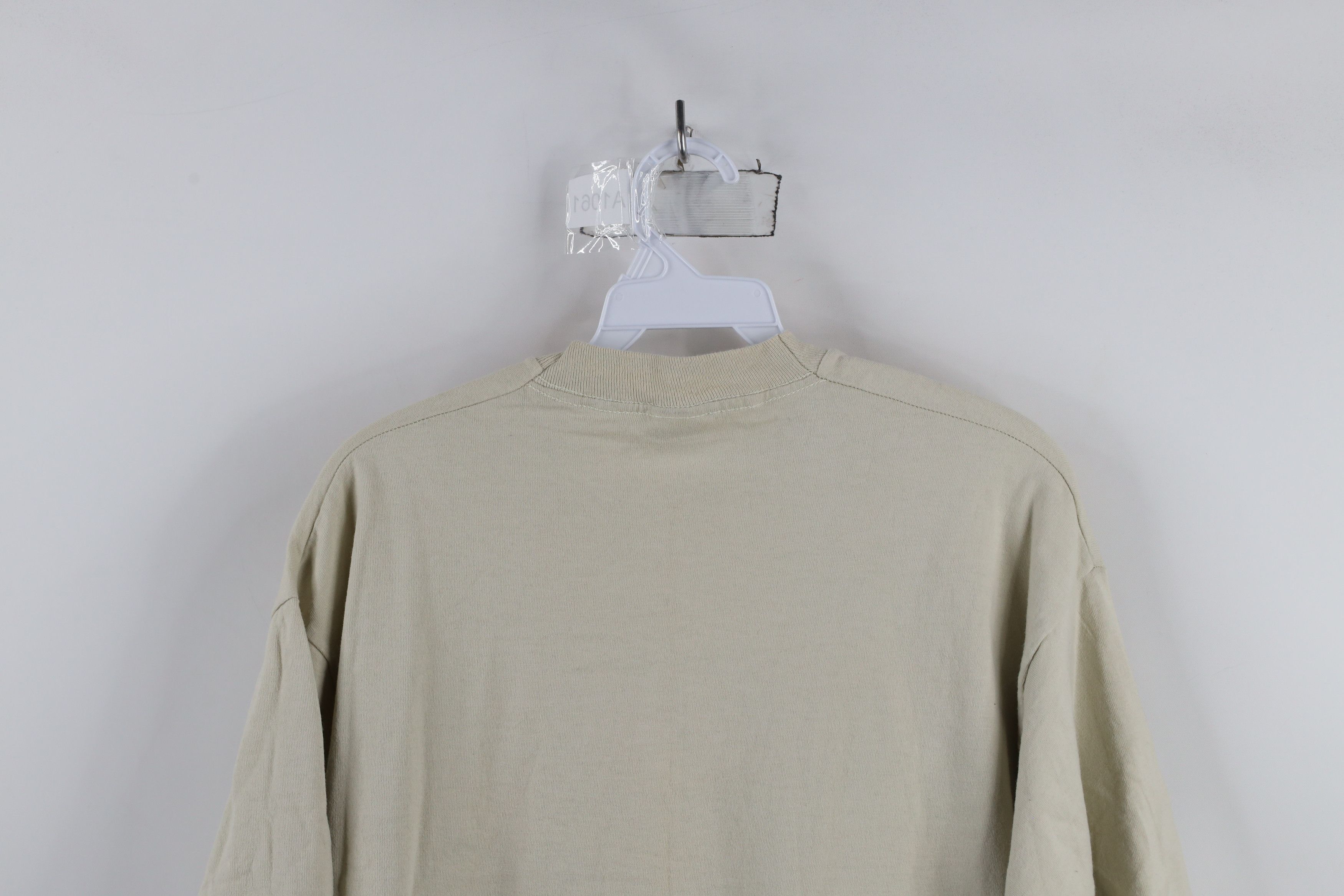 Vintage Vintage 90s Streetwear Blank Cotton T-Shirt Beige Tan USA Size US XL / EU 56 / 4 - 10 Thumbnail