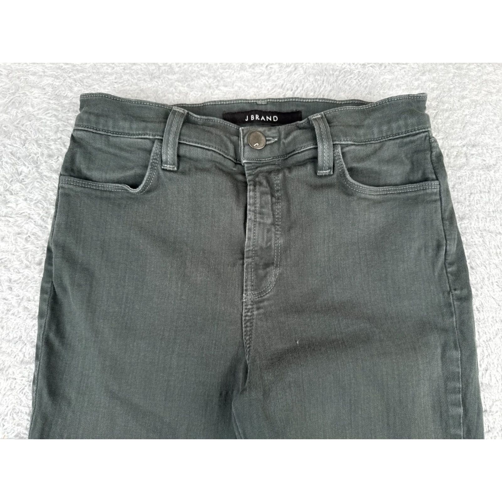 J Brand JBrand Jeans Womnens 25 Gray Green Denim Skinny Cotton Blend Mid Rise 25x29 Size 42" / US 20 - 4 Thumbnail