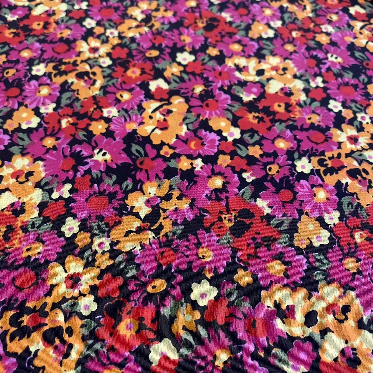 Designer Vintage 90's Floral Skirt Size 28" / US 6 / IT 42 - 3 Thumbnail