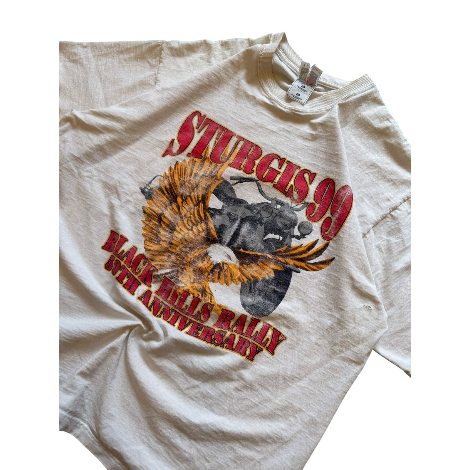 Vintage Vintage Sturgis 99 Black Hills Rally Eagle & Mt Rushmore Tee Size US L / EU 52-54 / 3 - 2 Thumbnail