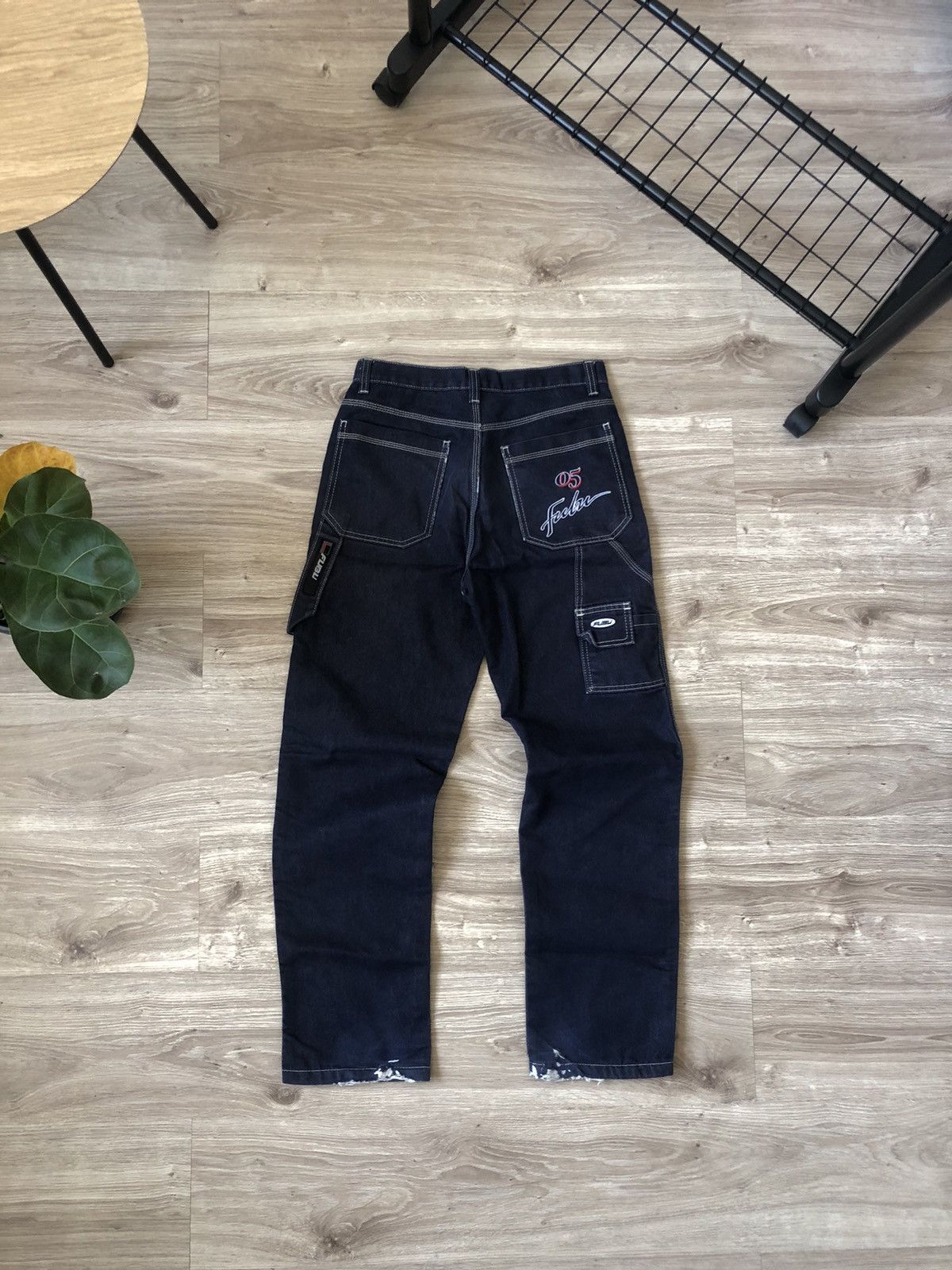 Fubu Vintage FuBu Y2K Jnco Style Baggy Hip Hop Denim Jeans Size US 29 - 1 Thumbnail