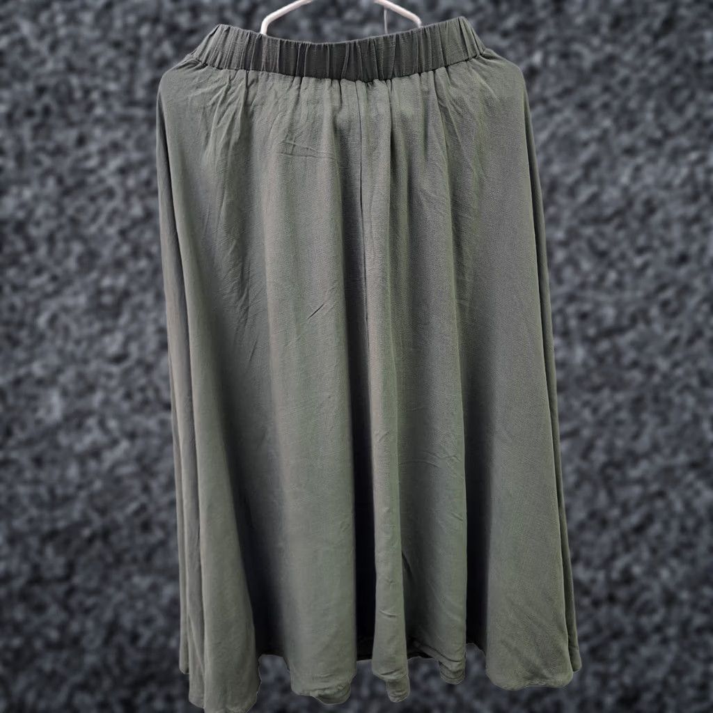 Vintage Alter’d State Skirt Womens M Dust Olive NWT Pleated Long Pullon Size Size 32" / US 10 / IT 46 - 1 Thumbnail