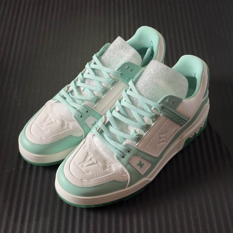 Louis Vuitton Louis Vuitton Tiffany Green Low-Top Sneakers -2508 Size US 8.5 / EU 41-42 - 1 Thumbnail