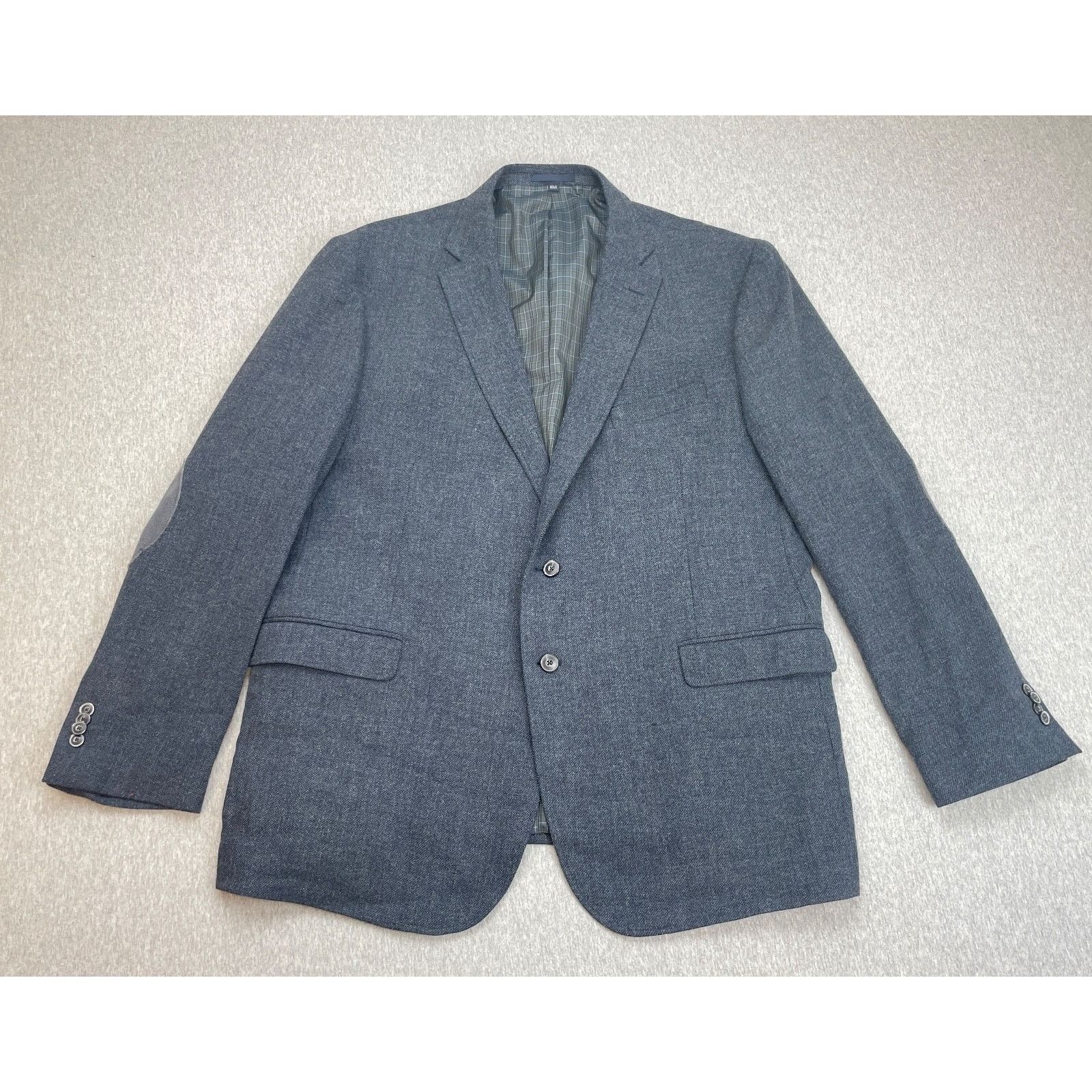 Jos. A. Bank Jos A Bank 1905 Blazer Mens 48R Hopsack Speckled Wool Blend Size 48R - 3 Thumbnail