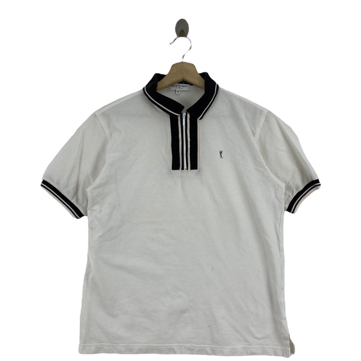 Yves Saint Laurent YVES SAINT LAURENT Ysl Pour Homme Golf White Short Sleeve Size M / US 6-8 / IT 42-44 - 1 Thumbnail