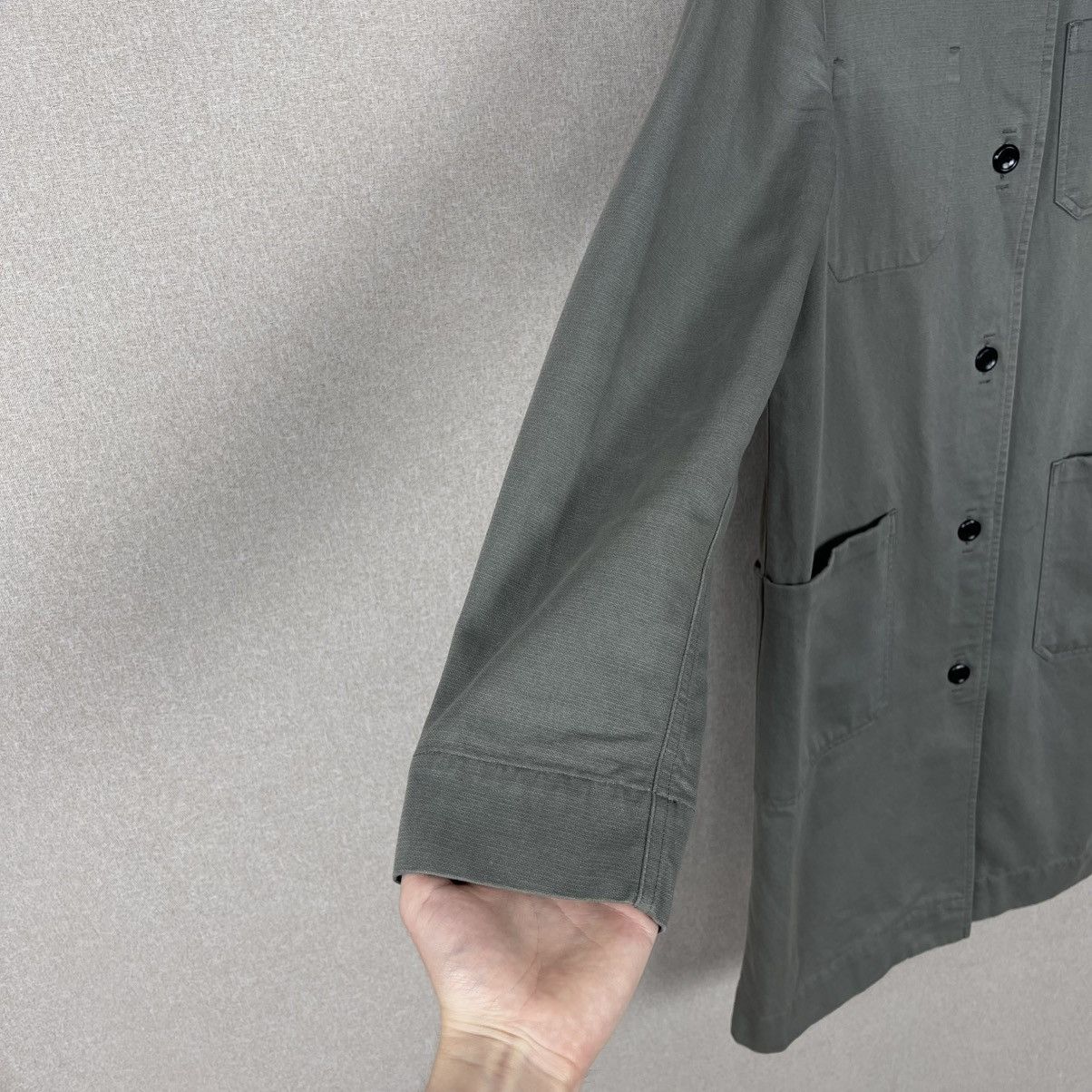 VINTAGE 90s MAISON MARGIELA KHAKI CANVAS COAT