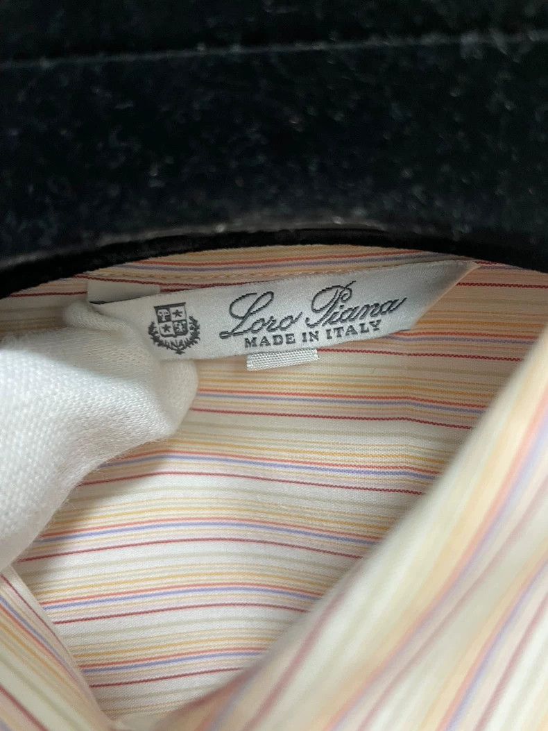 Loro Piana Loro piana Cotton striped business shirt 2506-Nextarrow Size M / US 6-8 / IT 42-44 - 5 Thumbnail