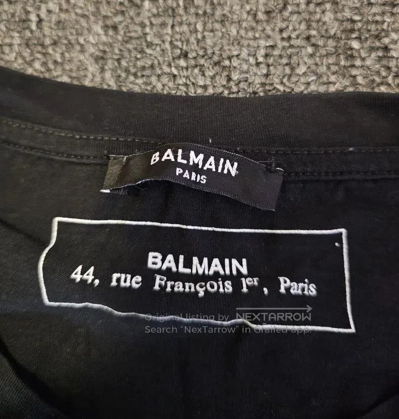 Balmain Balmain Paris Men's Short Sleeve T. Size US XXL / EU 58 / 5 - 3 Thumbnail