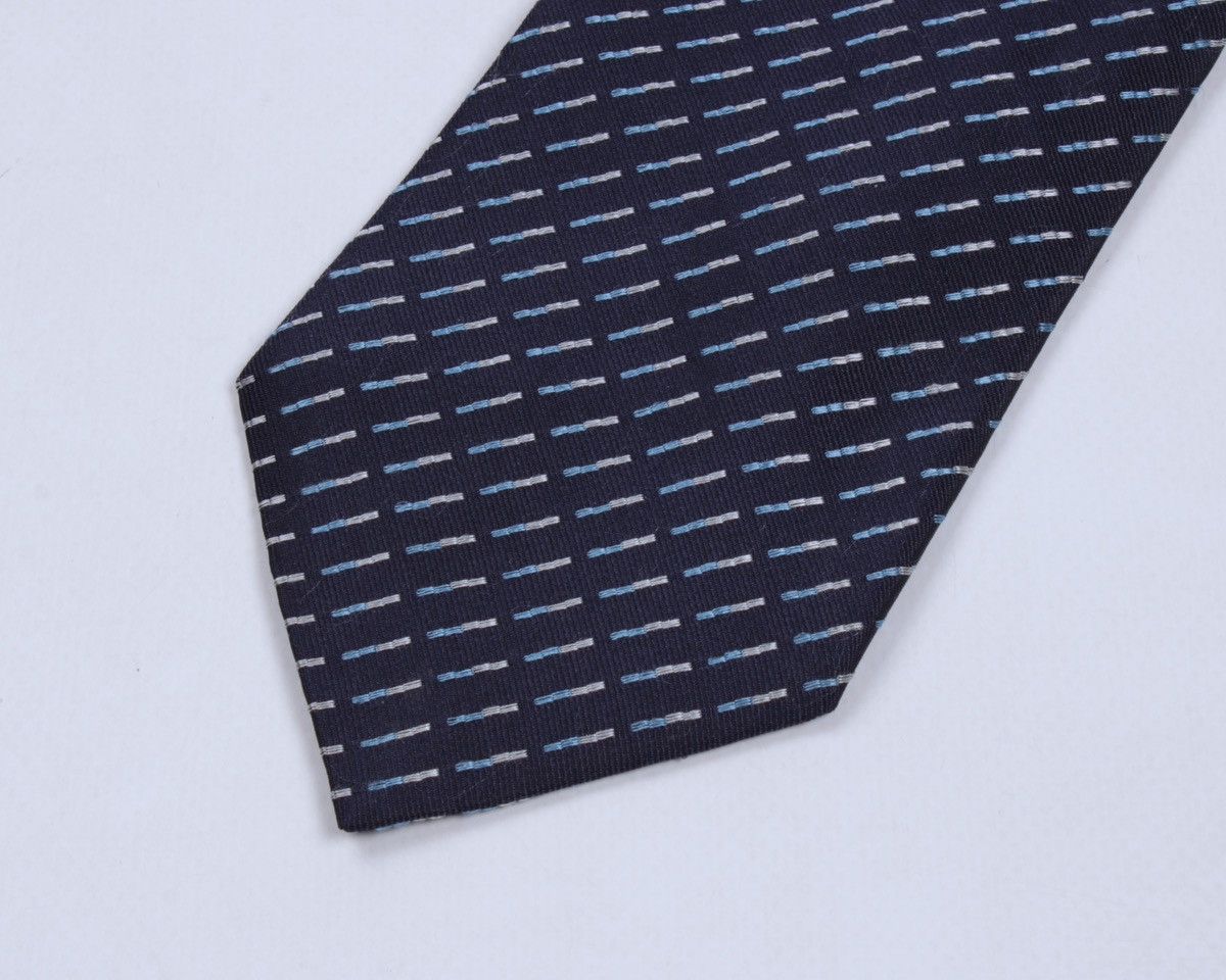 Dolce & Gabbana × Vintage DOLCE & GABBANA Cravatte Vintage Navy Blue Striped Silk Tie Size ONE SIZE - 4 Thumbnail