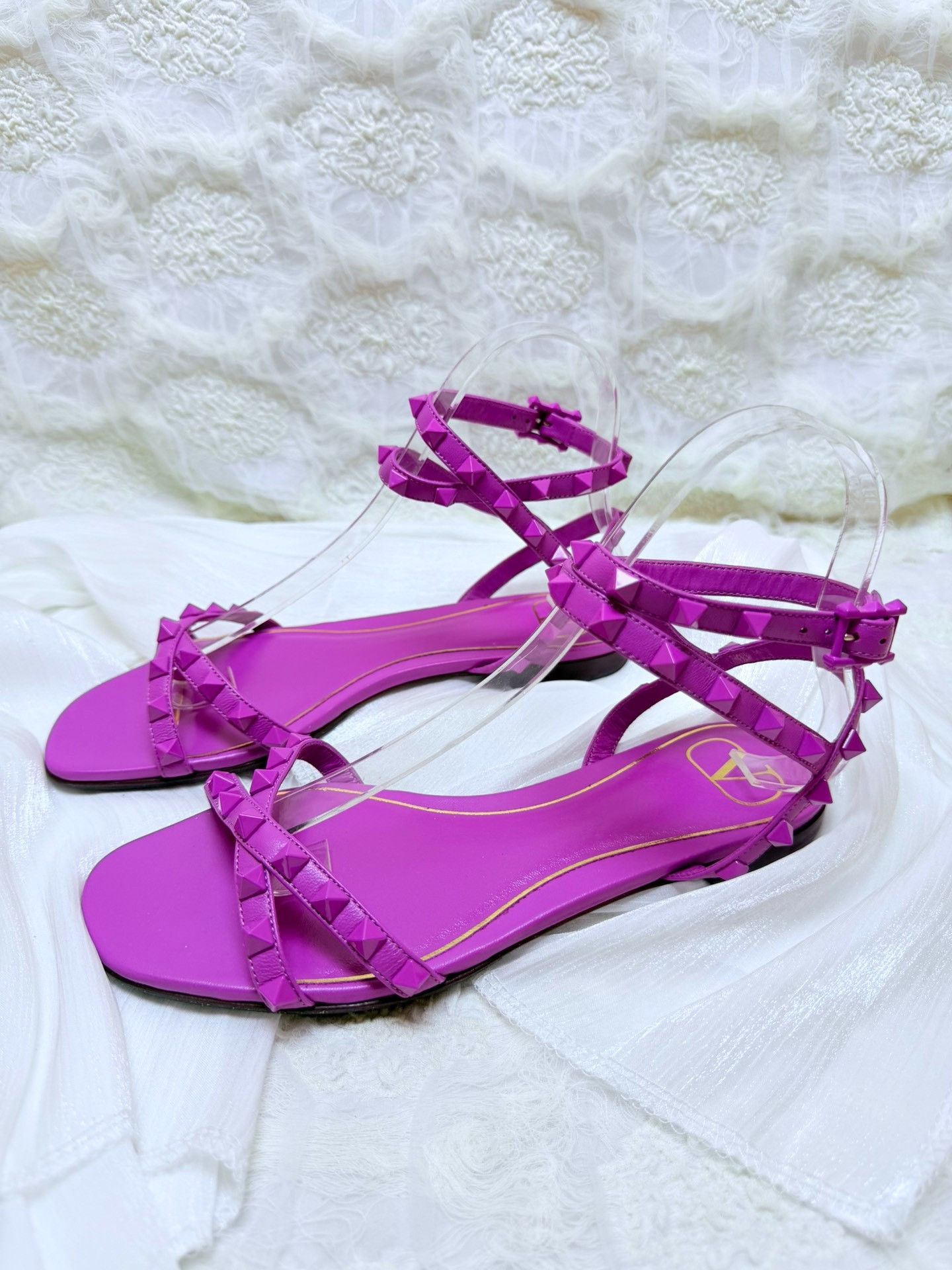 Valentino Valentino Purple Sandals us_6 Women Size US 6 / IT 36 - 1 Thumbnail