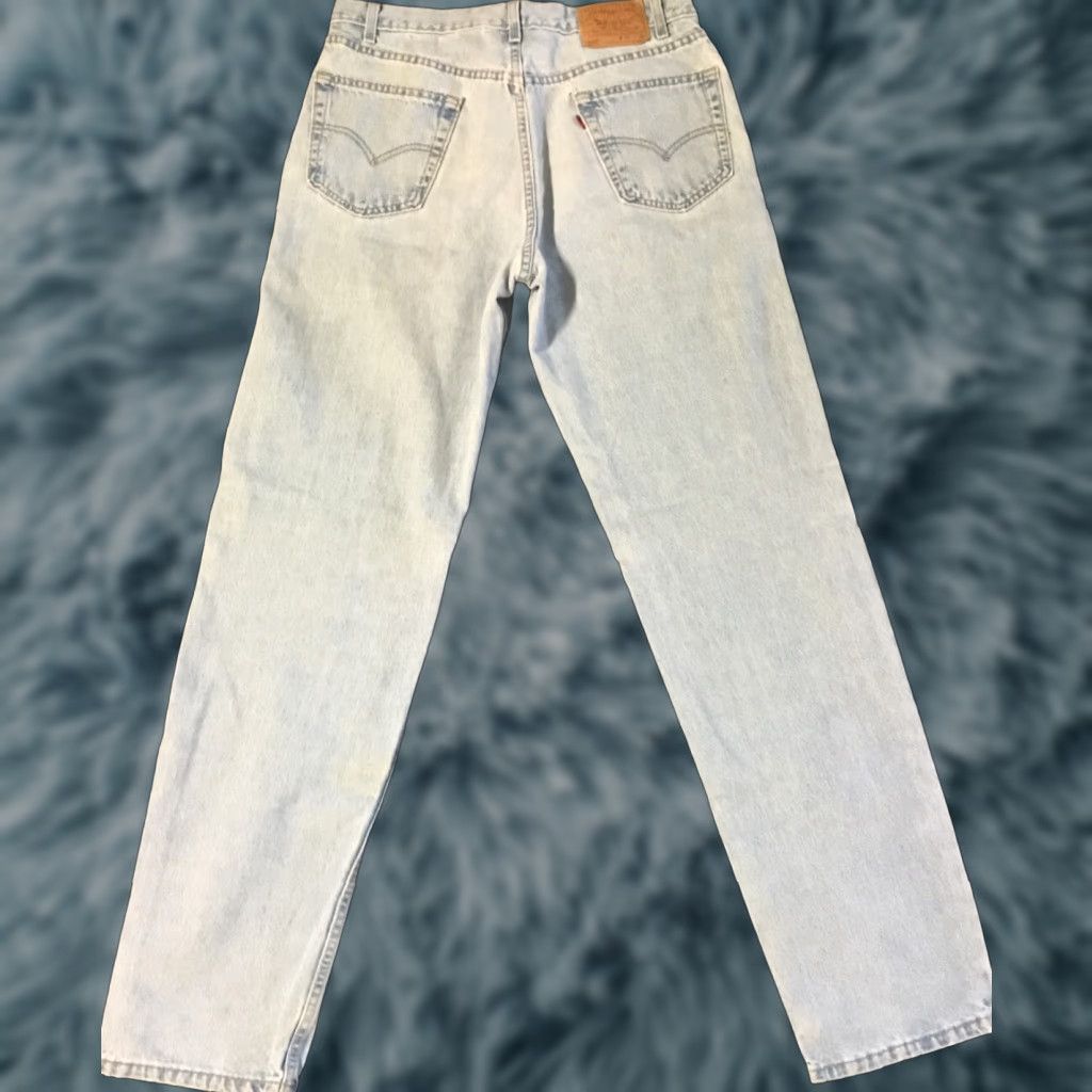 Levi's VINTAGE Levi's 550 Jeans 35/36 Distressed Blue USA 80s 90s Grunge Biker Punk Levi's 550 Jeans Men Regular 36in Inseam Size US 35 - 1 Thumbnail