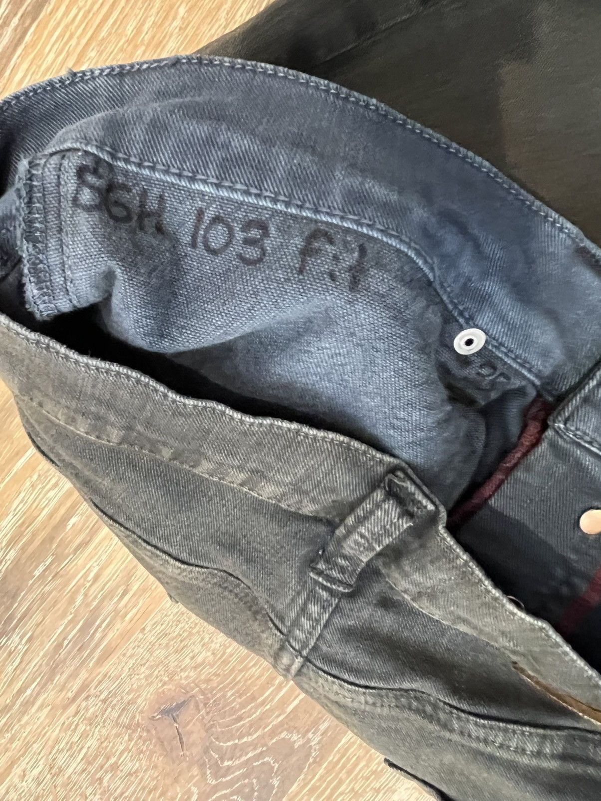 Schaeffers Garment Hotel OIL DYED COATED ITALIAN TWILL 103 JEANS Size US 35 - 5 Thumbnail