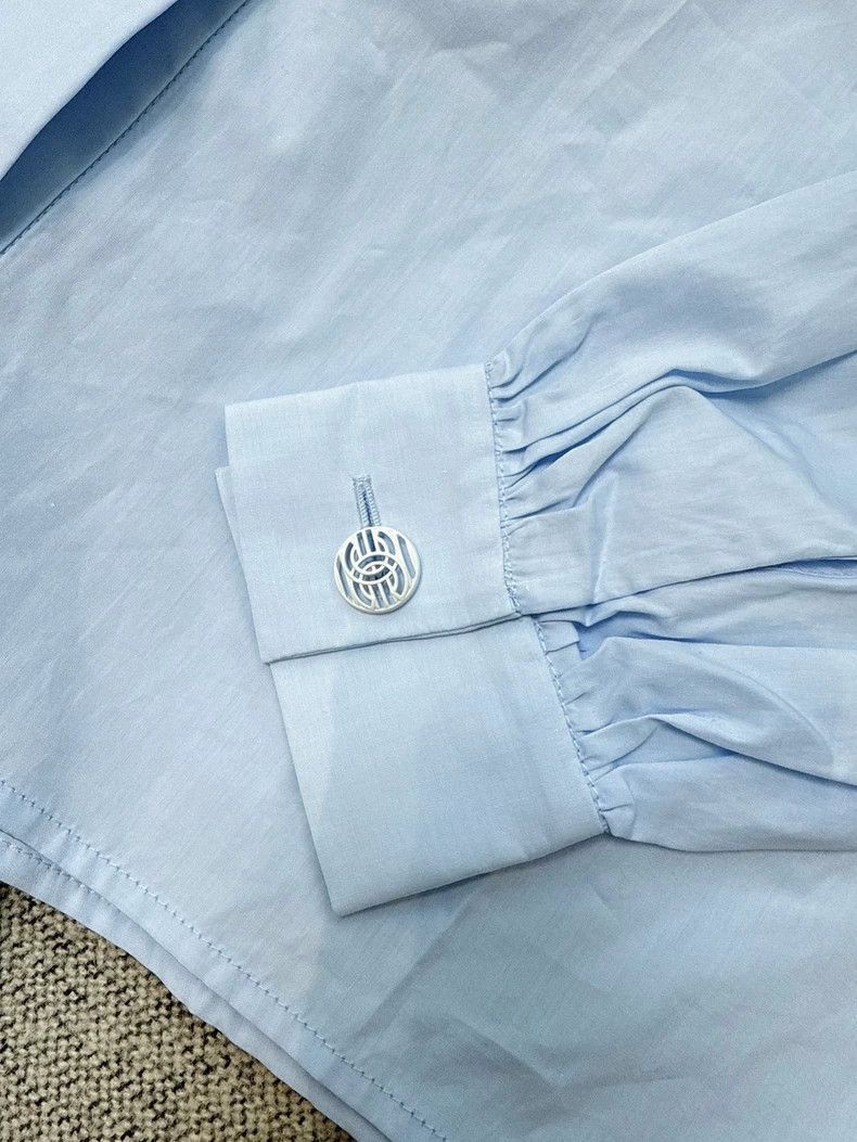 Chanel Chanel 20C Light Blue Long Sleeve Shirt Size M / US 6-8 / IT 42-44 - 6 Thumbnail